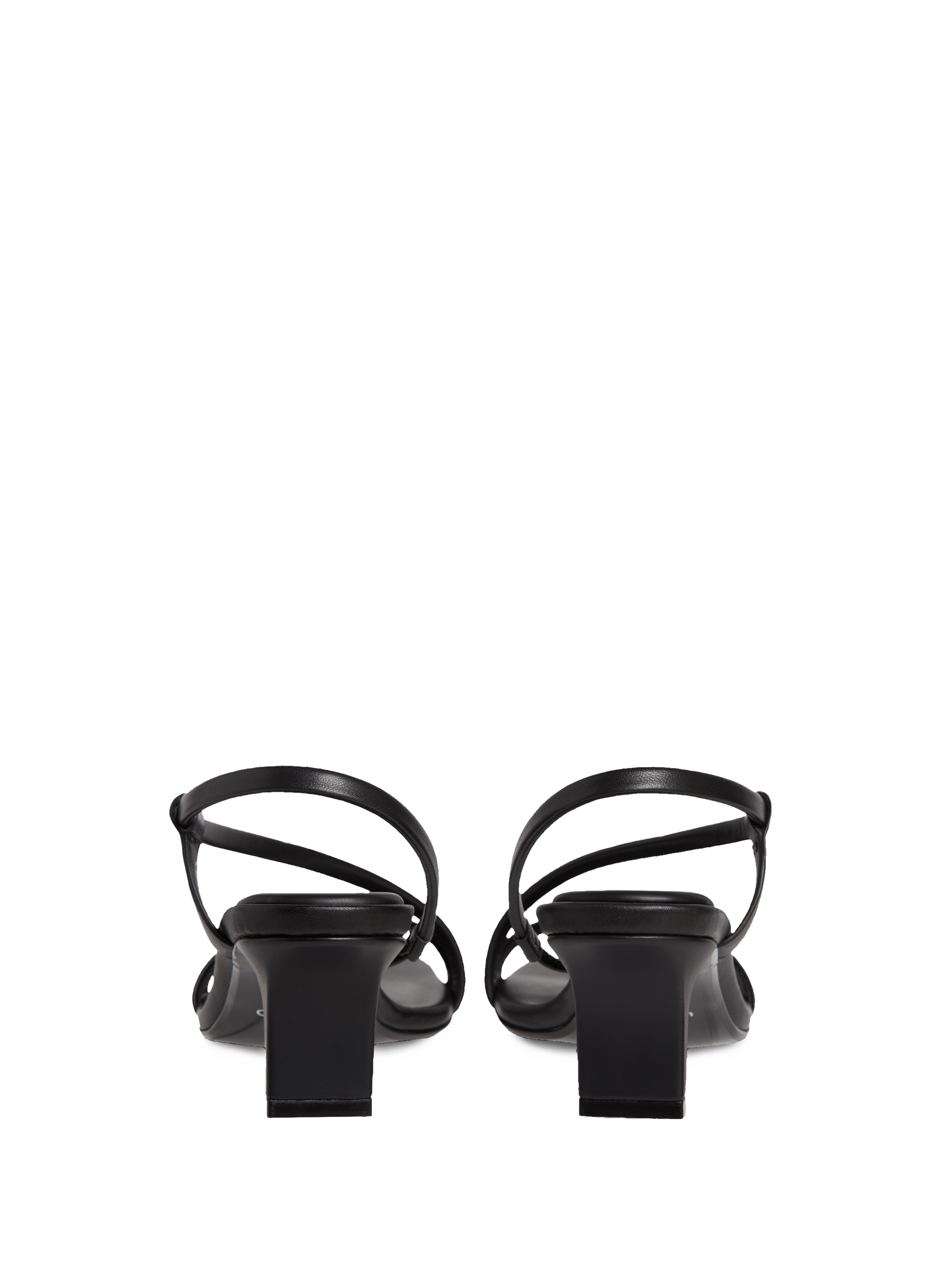 Sandales à talon en cuir CALVIN KLEIN Noir