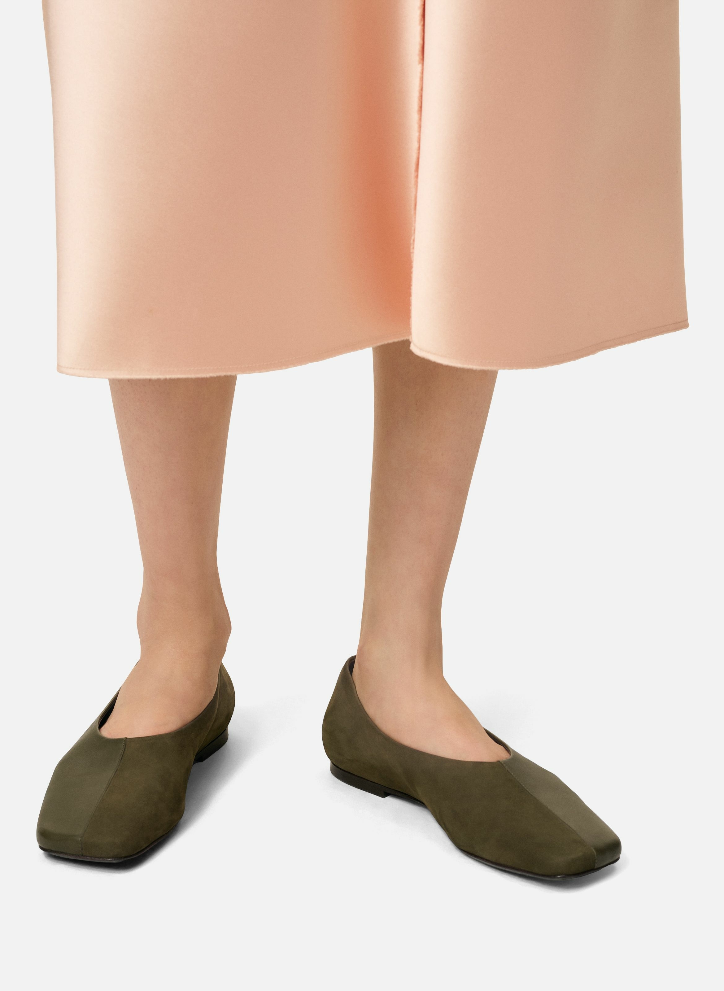 Ballerines bicolores en cuir AMI PARIS Vert