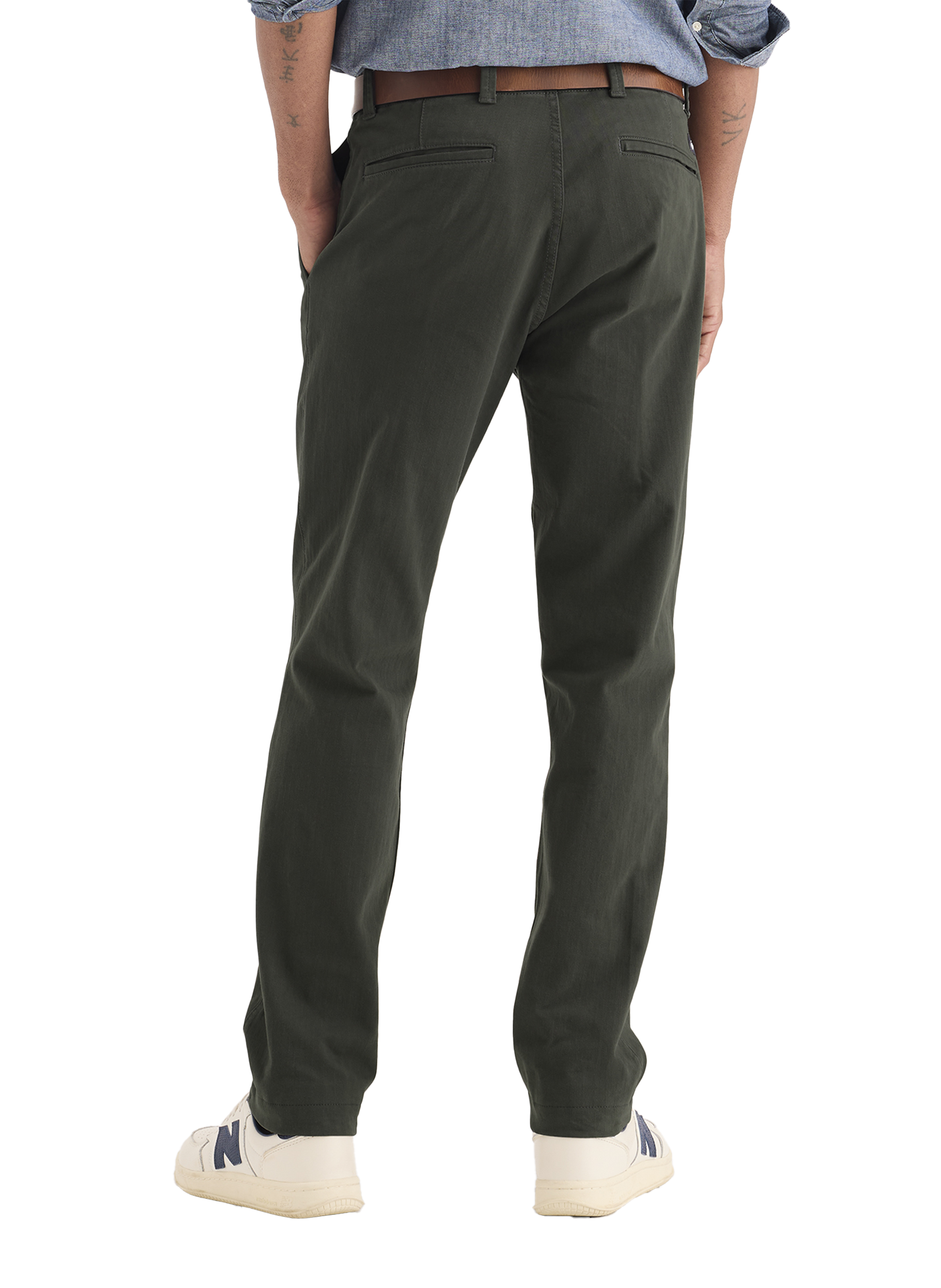 Pantalon slim en coton DOCKERS Kaki