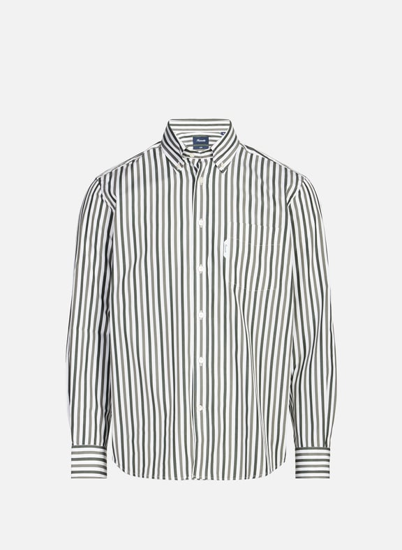 Chemise à rayures en coton Vert by FACONNABLE FACONNABLE Chemise à rayures en coton Vert