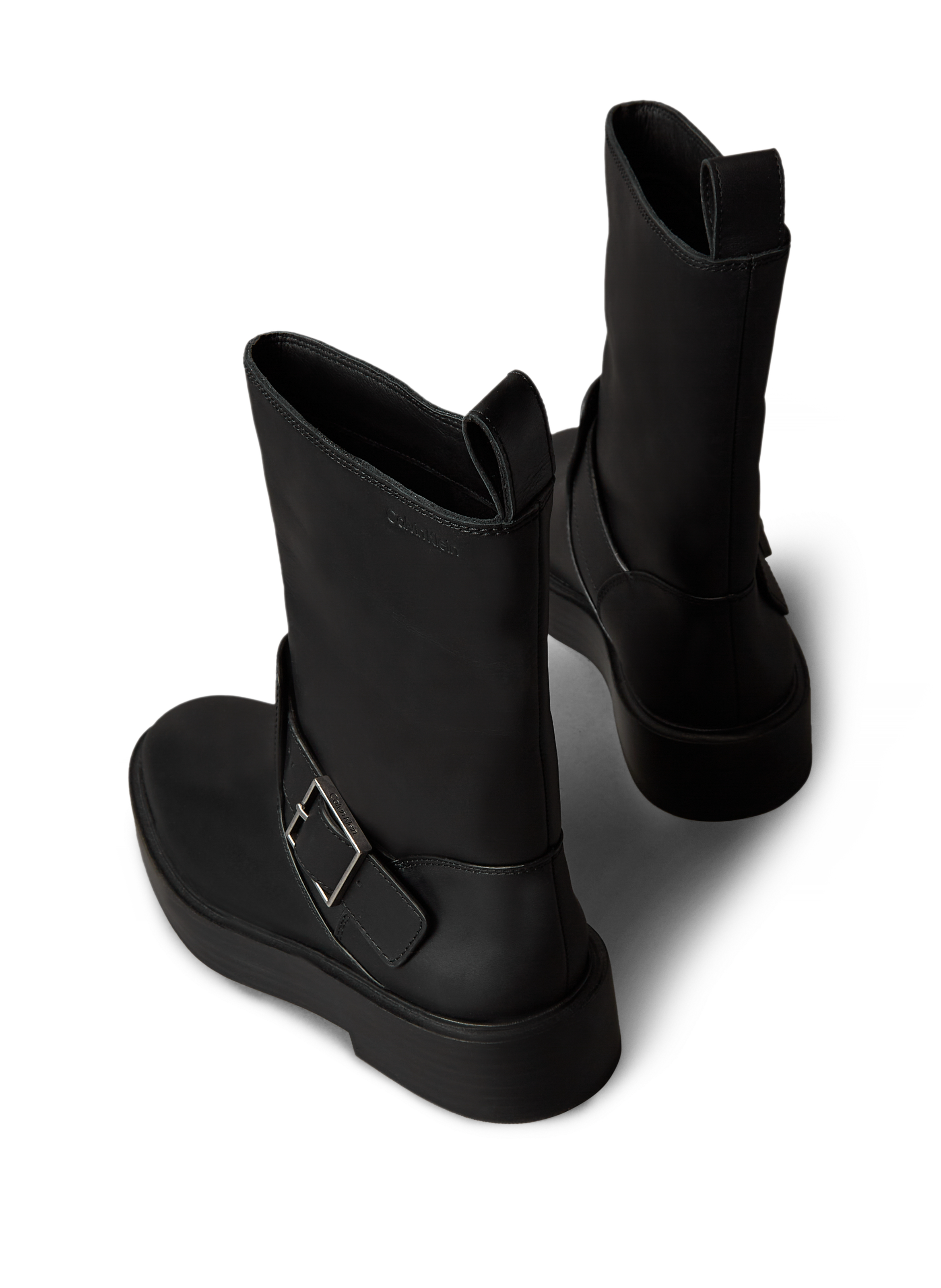 Cowhide leather ankle boots CALVIN KLEIN Black