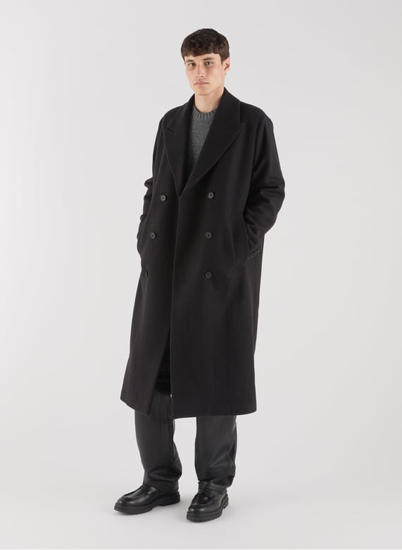 Manteau Cult125 col tailleur en laine | Noir by SAISON 1865 Manteau Cult125 col tailleur en laine Noir