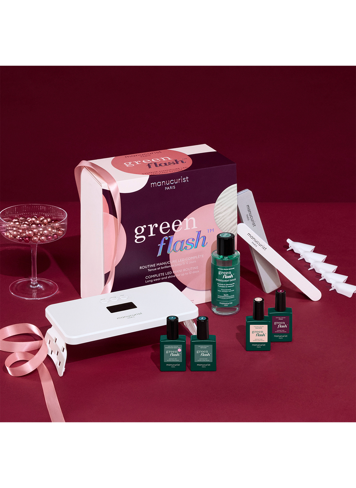 Green Flash Gift Set MANUCURIST Pale rose - prune