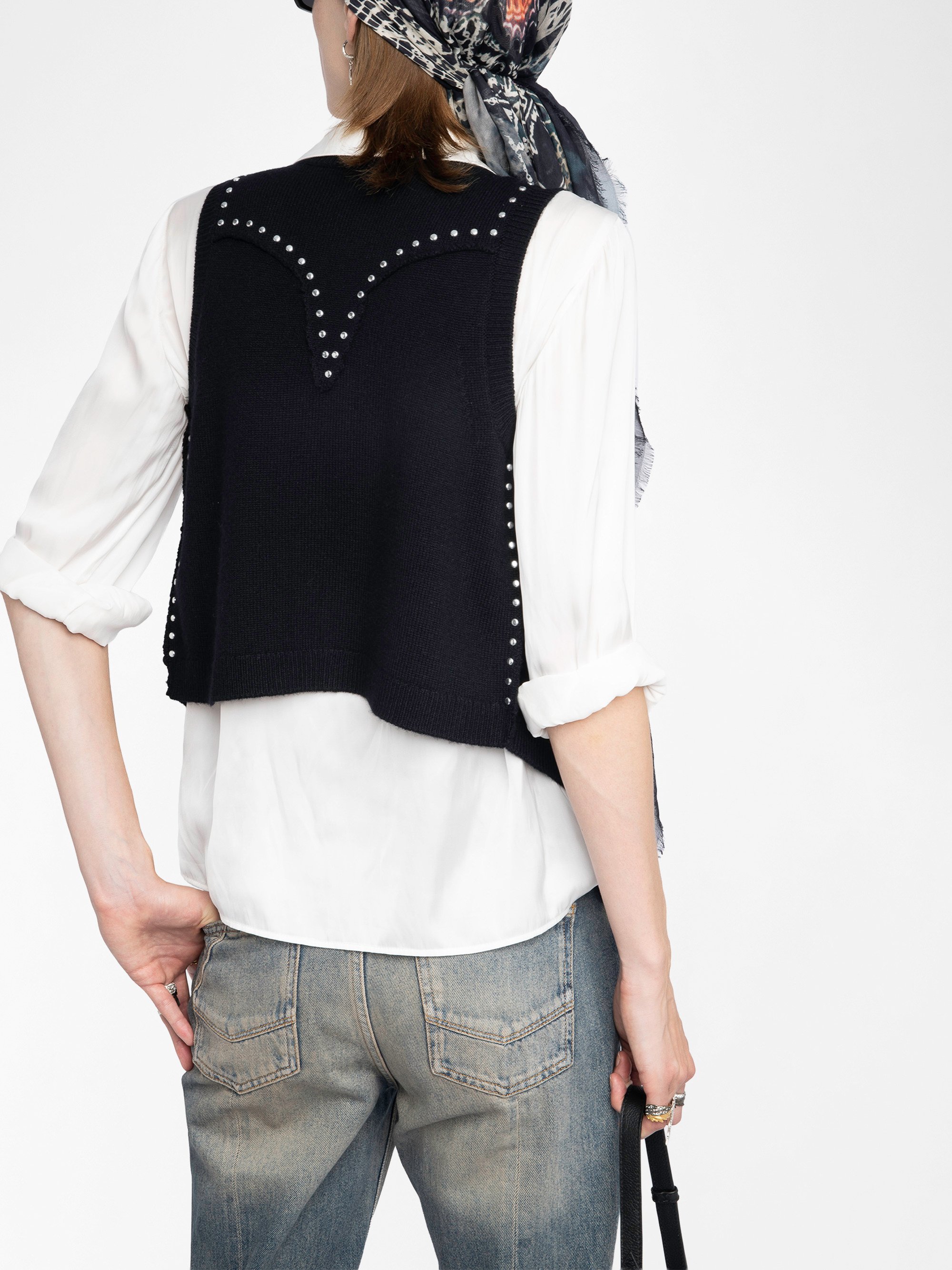 Gilet en laine mélangée dublin ZADIG&VOLTAIRE Noir