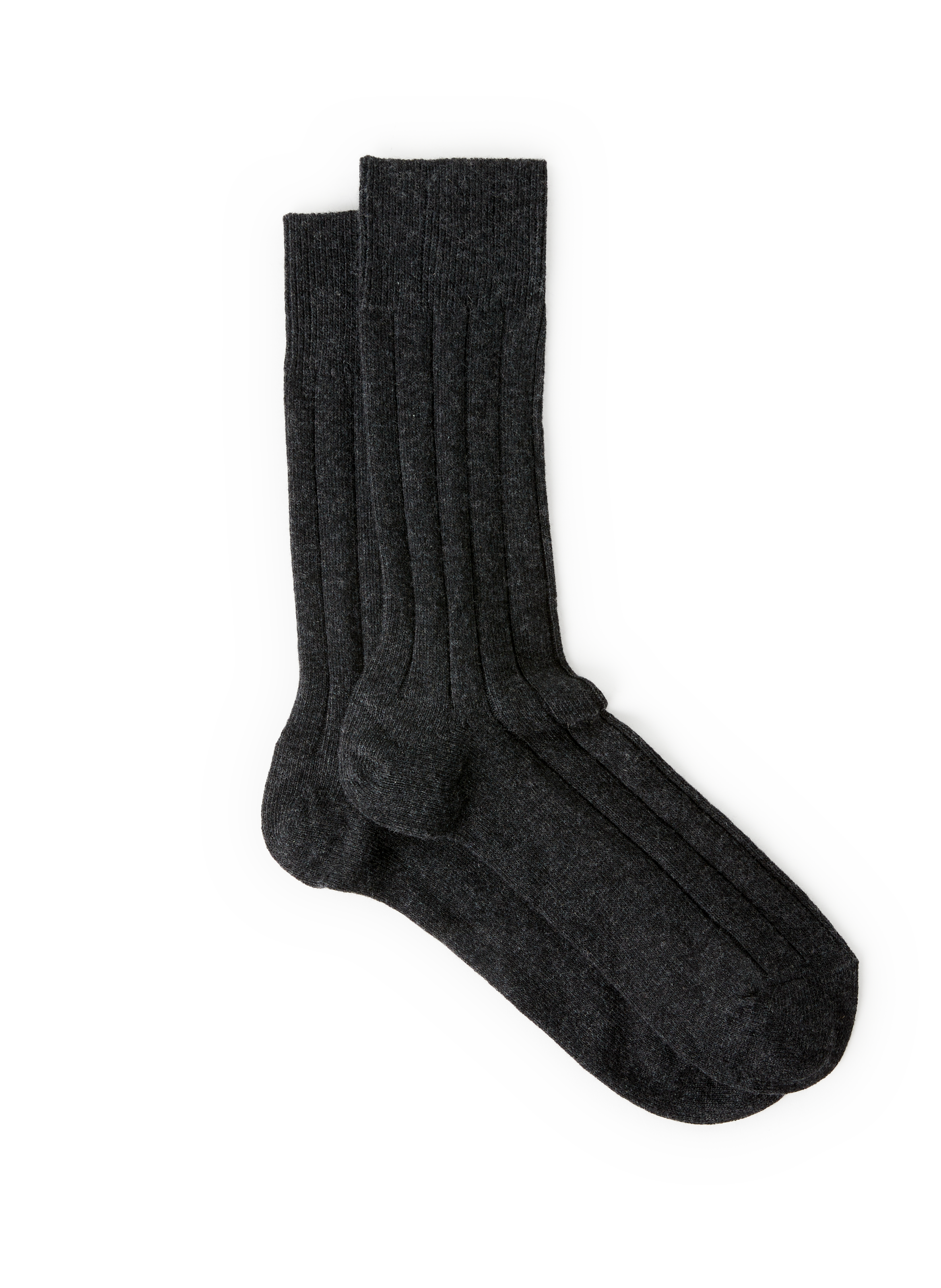 FALKE Chaussettes mi-hautes en laine et cachemire mélangés  Gris