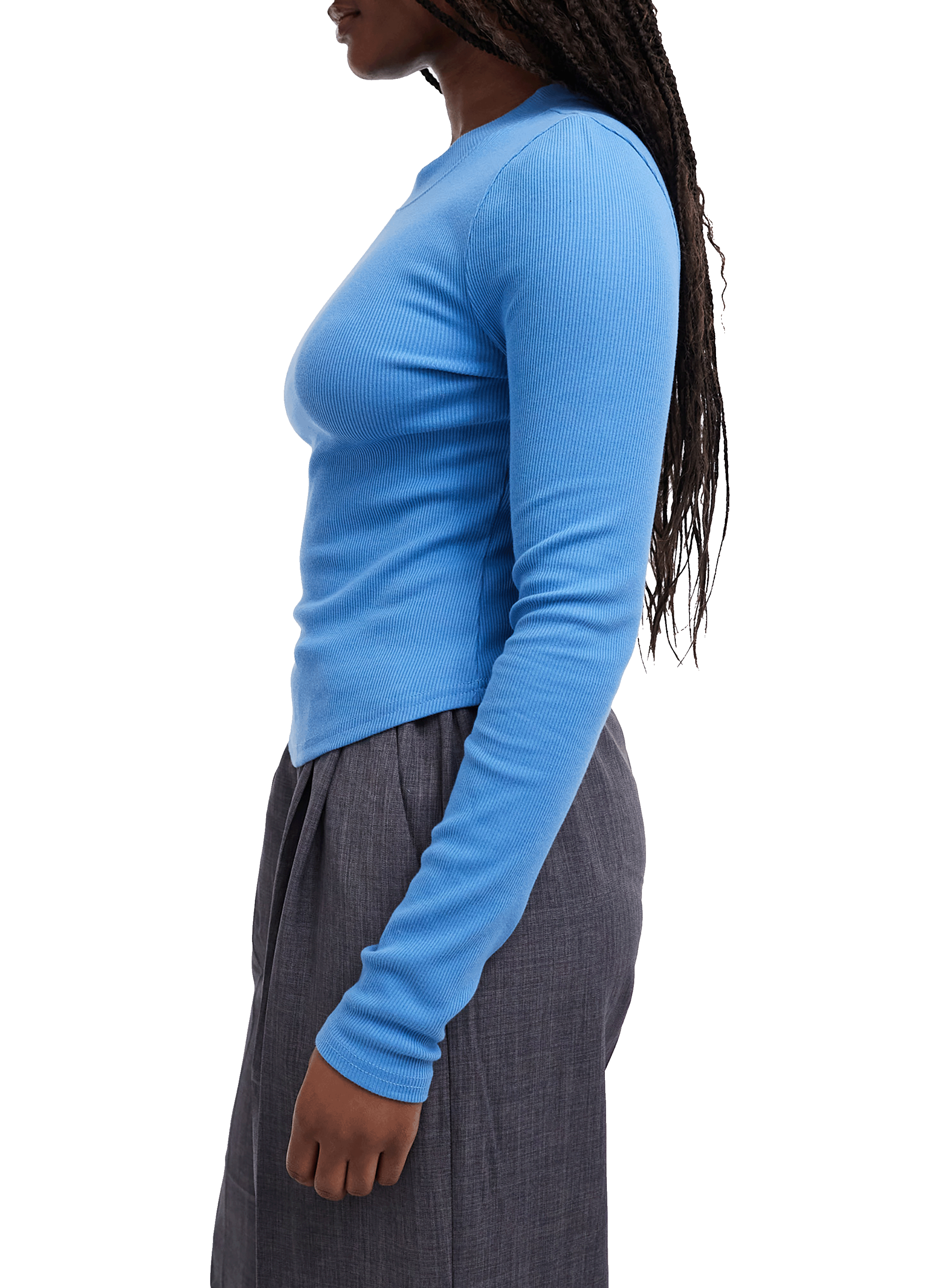 Top in cotton TOPSHOP Blue