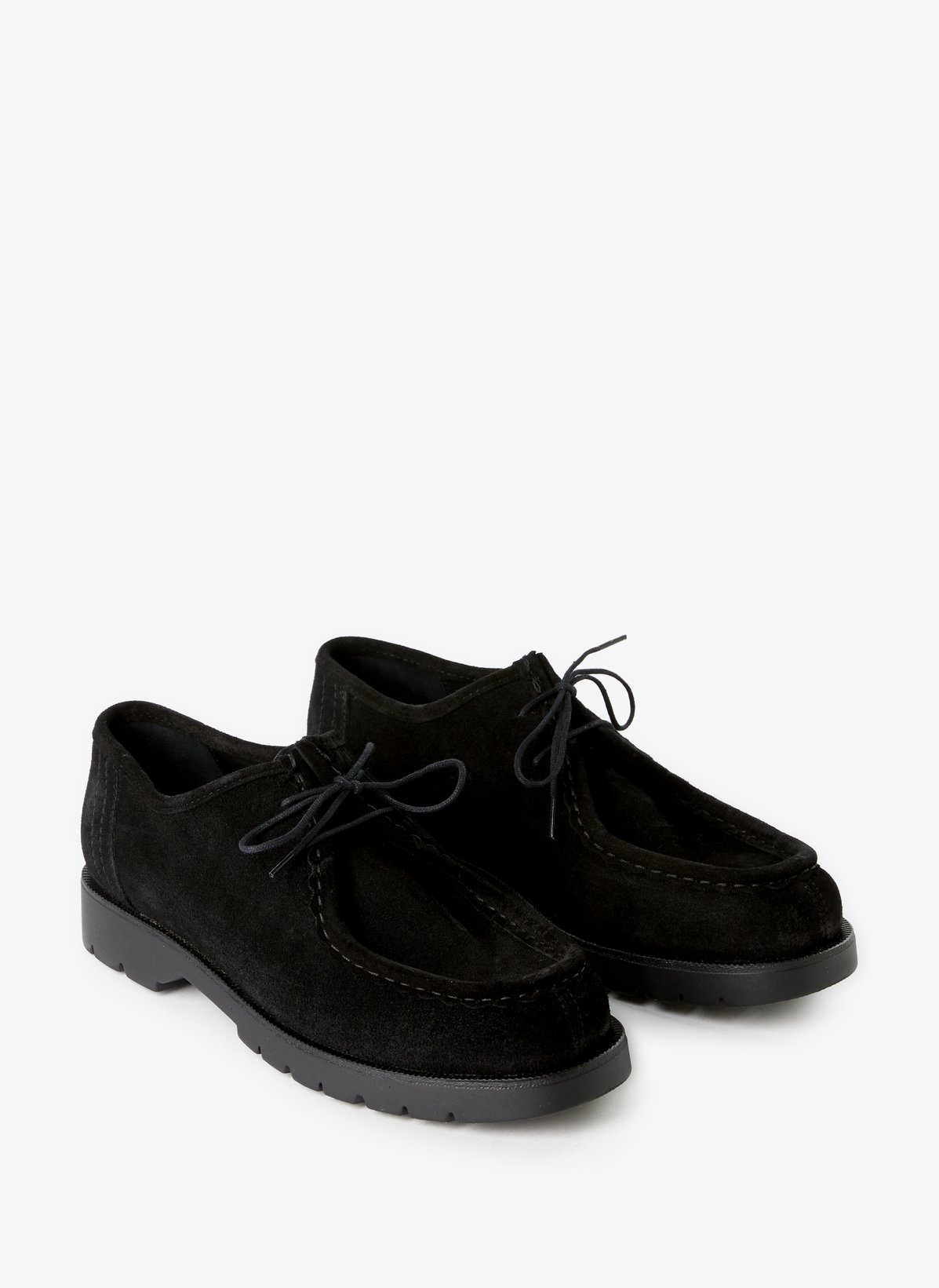 Kleman Derbies Avec Lacets En Cuir Suedé In Black