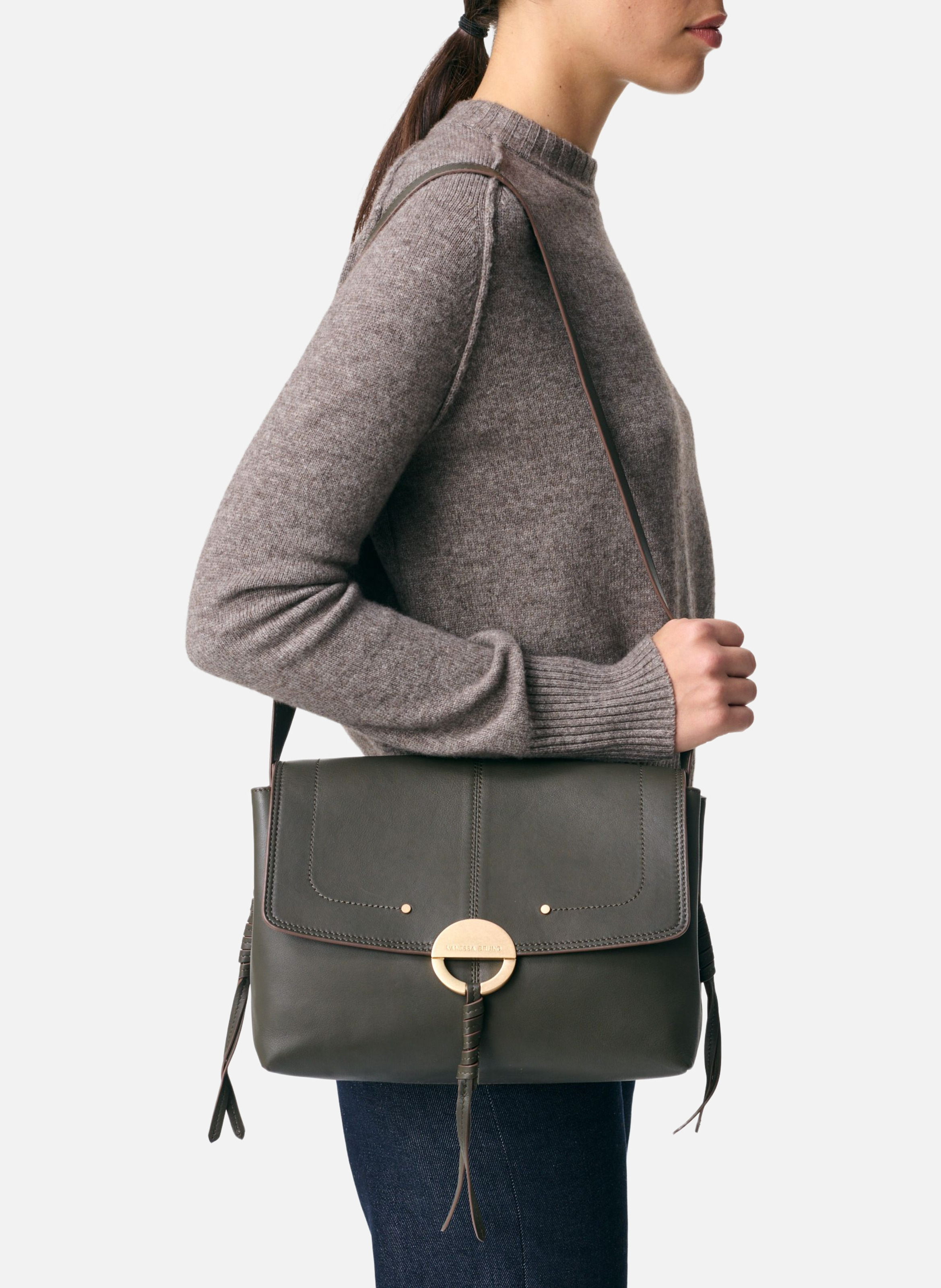 Grand sac othilia en cuir VANESSA BRUNO Vert