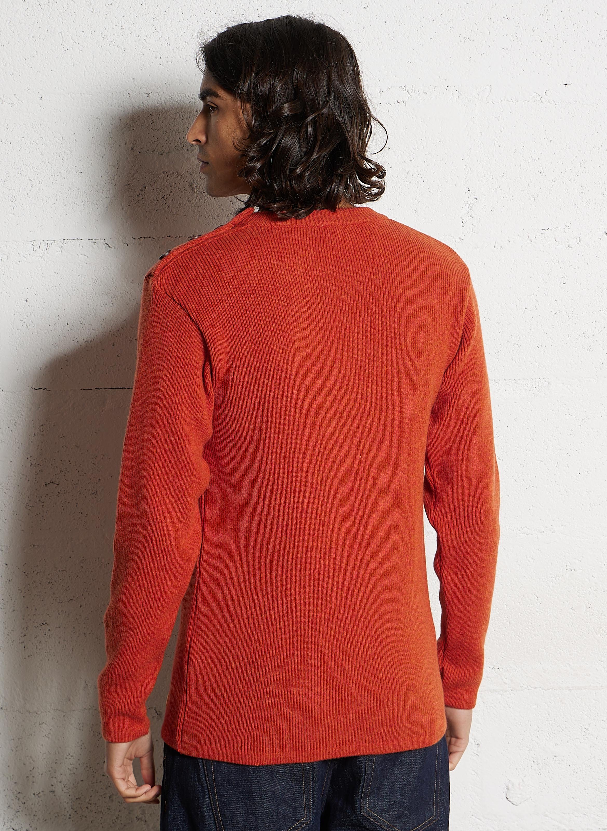 Pull col rond en laine d'agneau ARMOR-LUX Rouge