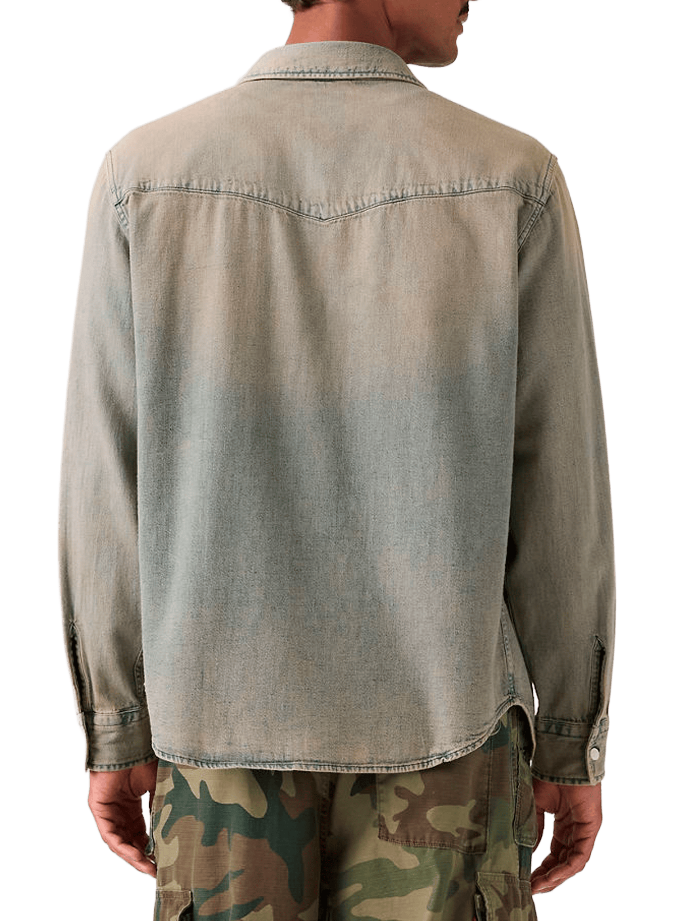 Chemise à manches longues en denim de coton LEVI'S Bleu