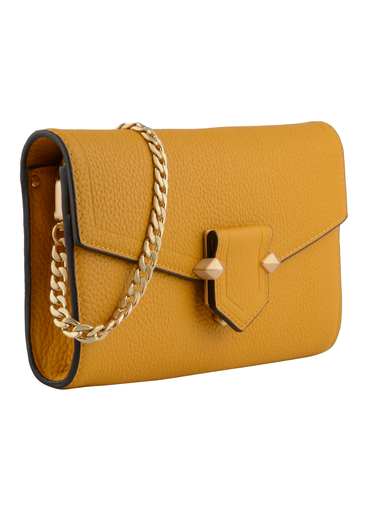 Sèvres | pochette en cuir de vachette Jaune