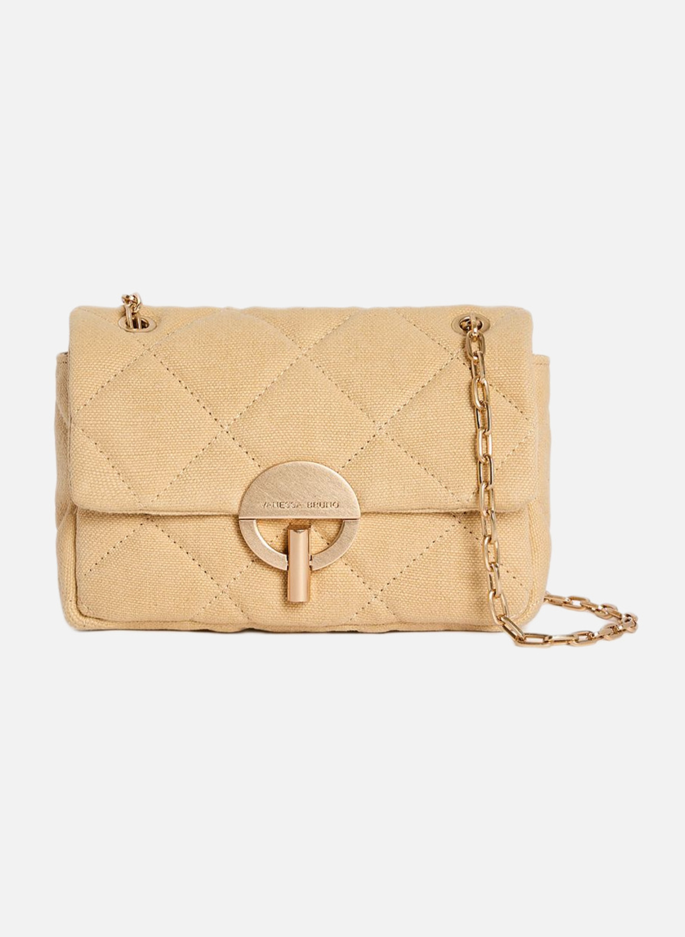 Moyen Sac Moon en Lin VANESSA BRUNO Orange