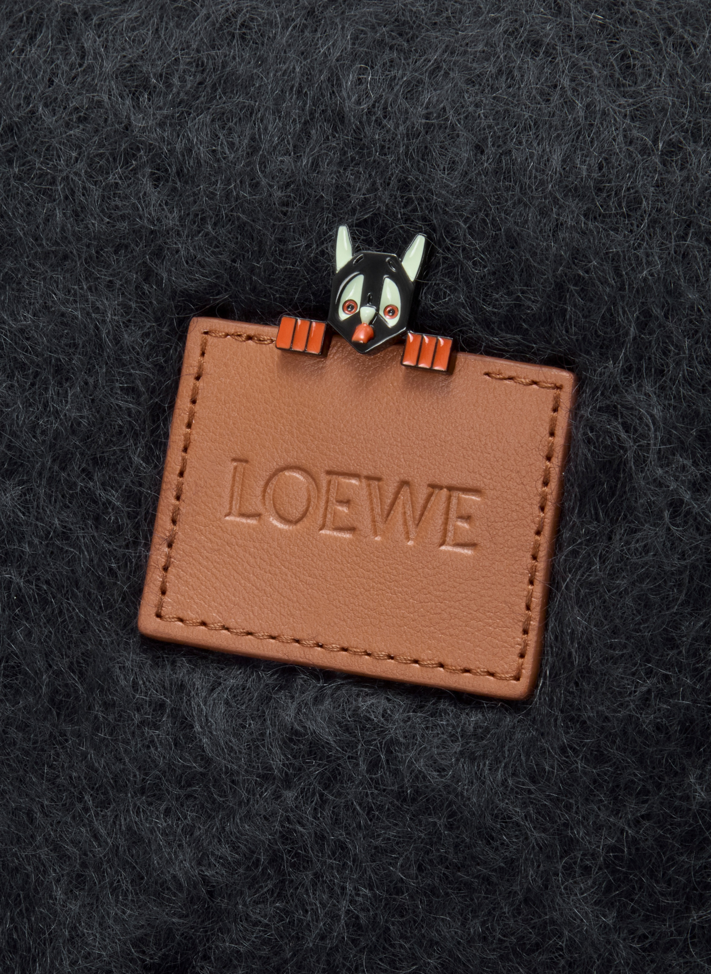 LOEWE x Louis Wain - Écharpe en mohair et laine mélangés LOEWE Noir