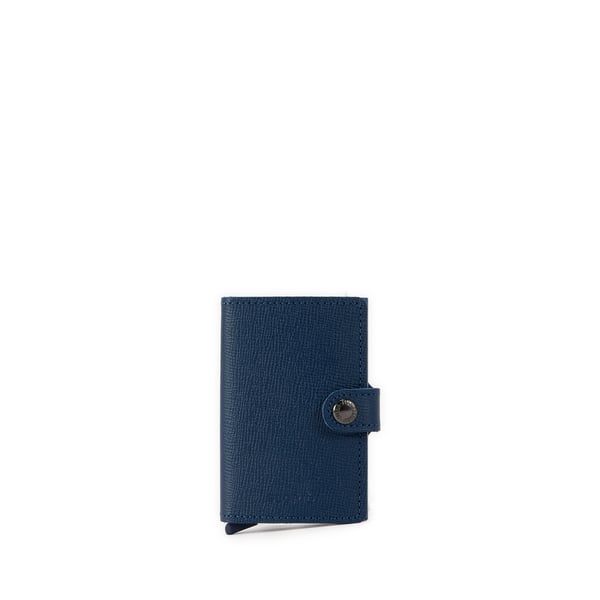 Mini porte-cartes en cuir grainé mélangé Mini porte-cartes en cuir grainé mélangé