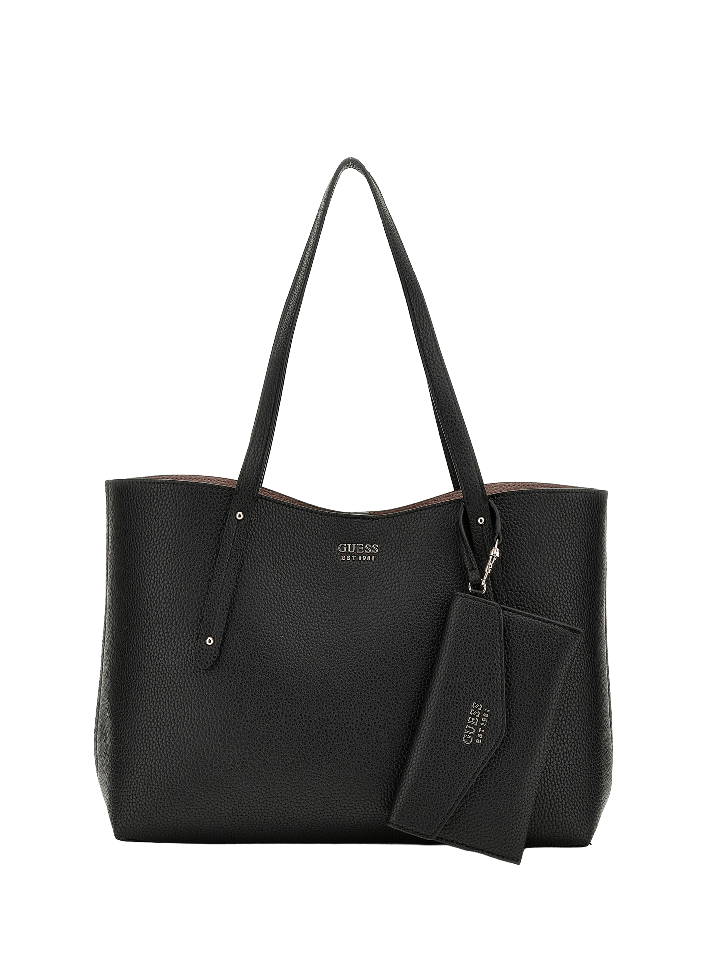 Brenton grained tote bag with pouch GUESS Black