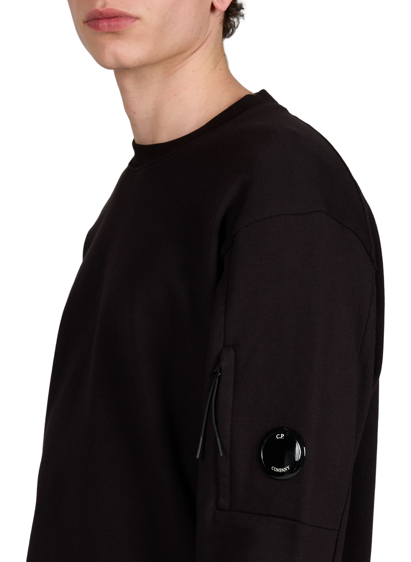 Round neck cotton sweatshirt CP COMPANY Black