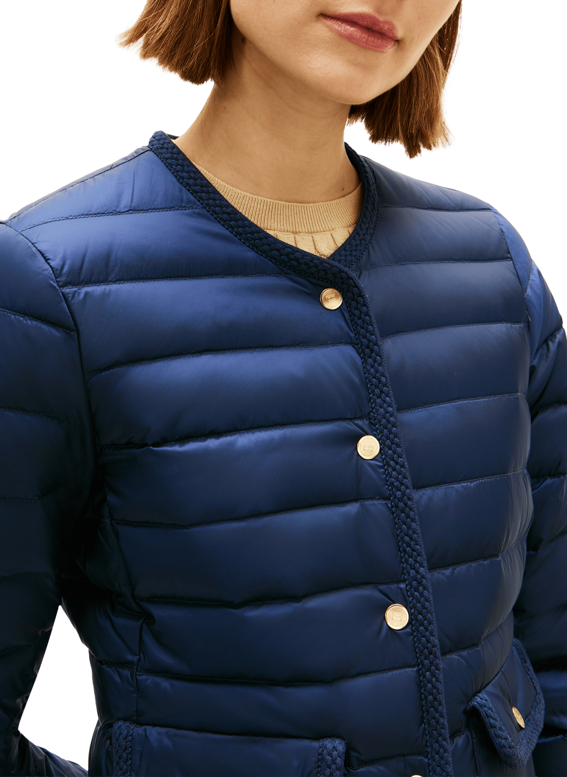 Quilted straight jacket TOMMY HILFIGER Blue