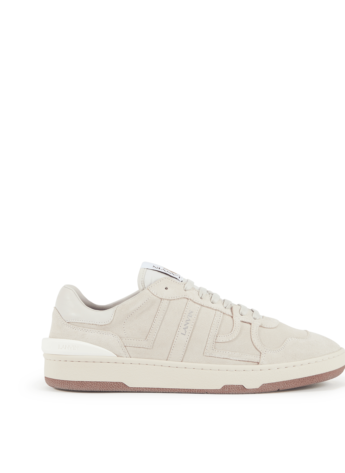 Baskets bi-matière à lacets LANVIN Blanc