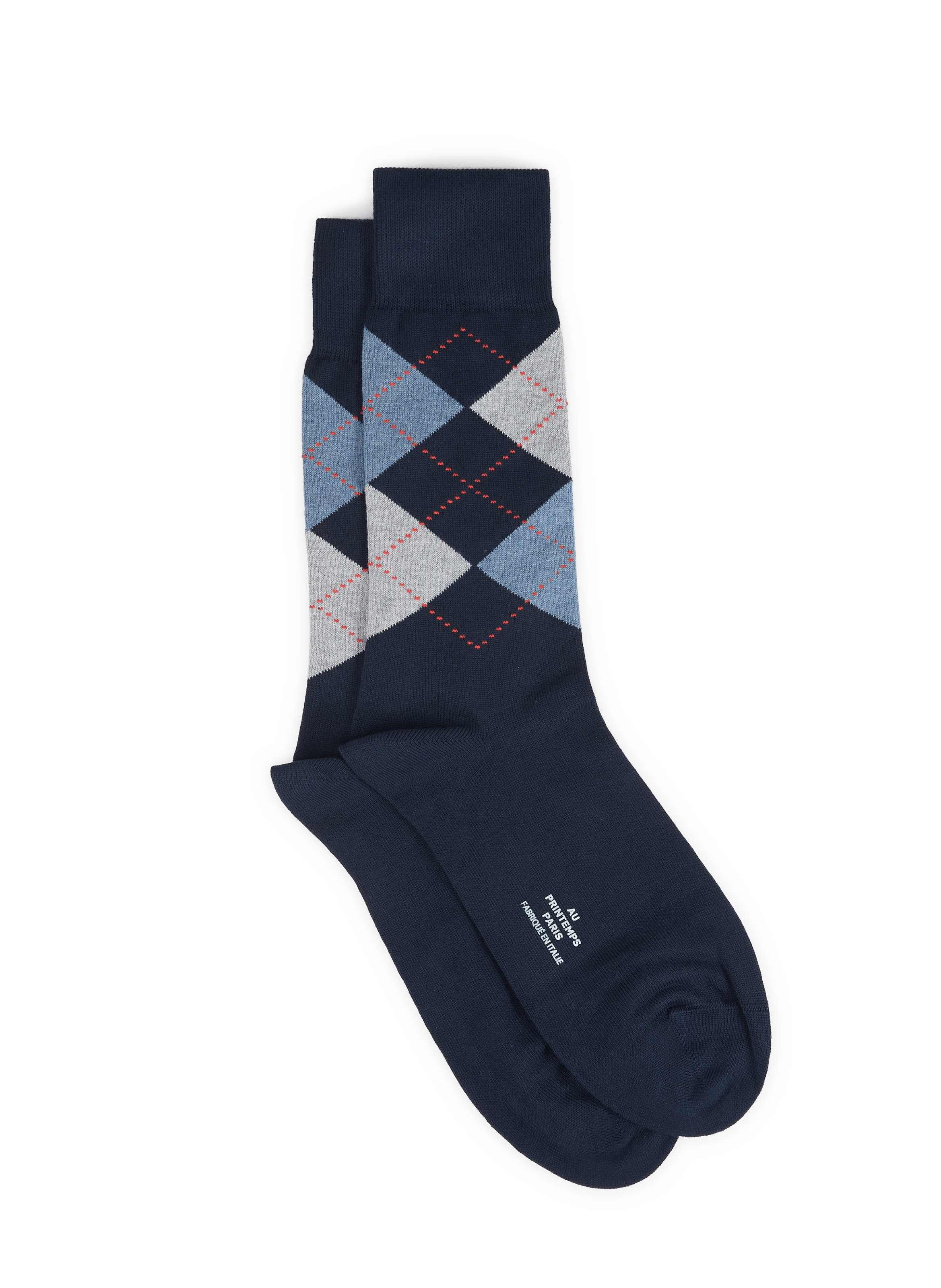 Calze alte a rombi in misto cotone AU PRINTEMPS PARIS Multicolore