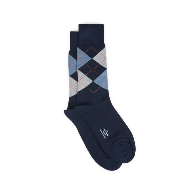 Chaussettes hautes à losanges en coton mélangé Chaussettes hautes à losanges en coton mélangé