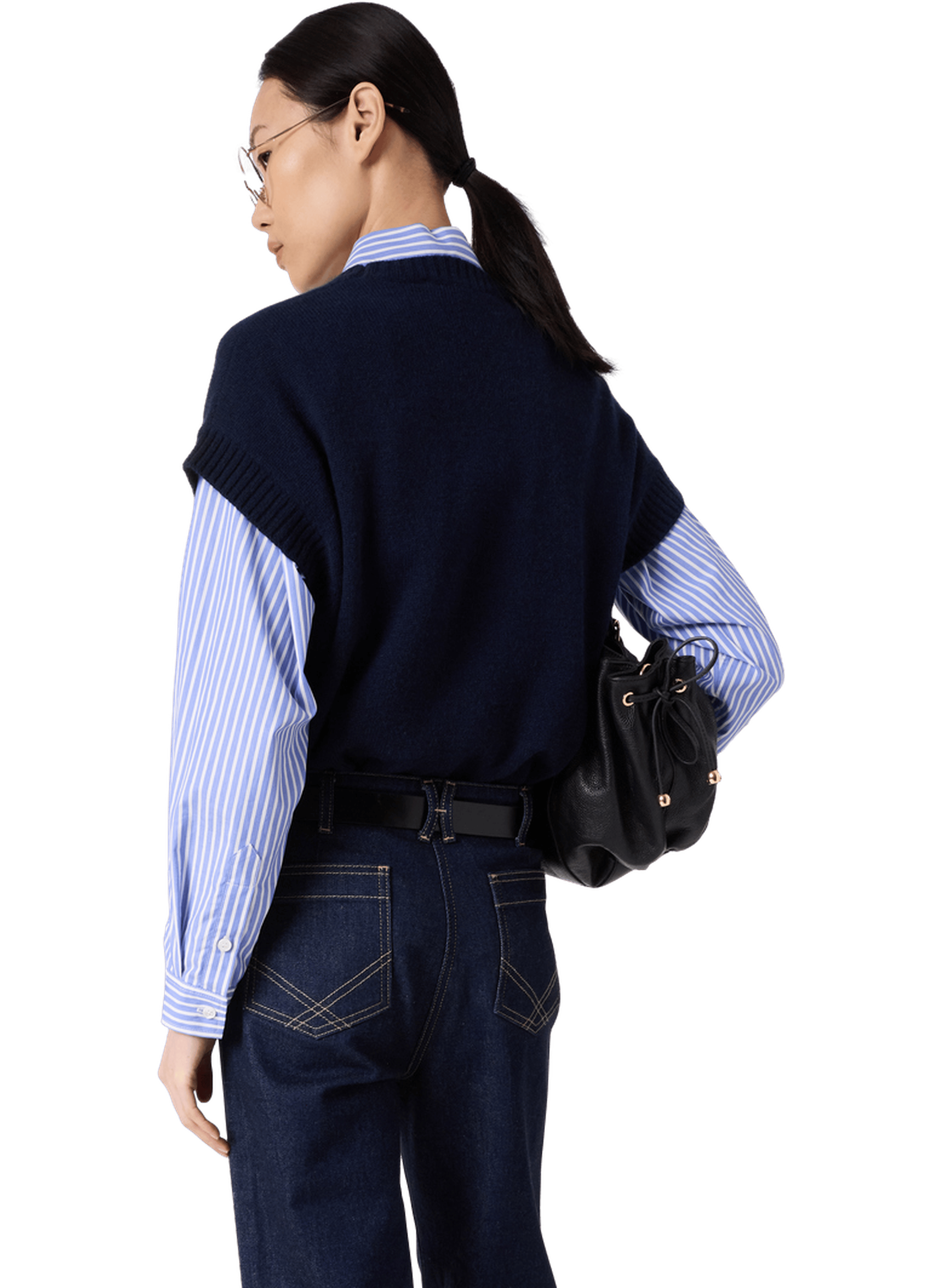 Pull sans manche en cachemire - lohna GERARD DAREL Bleu