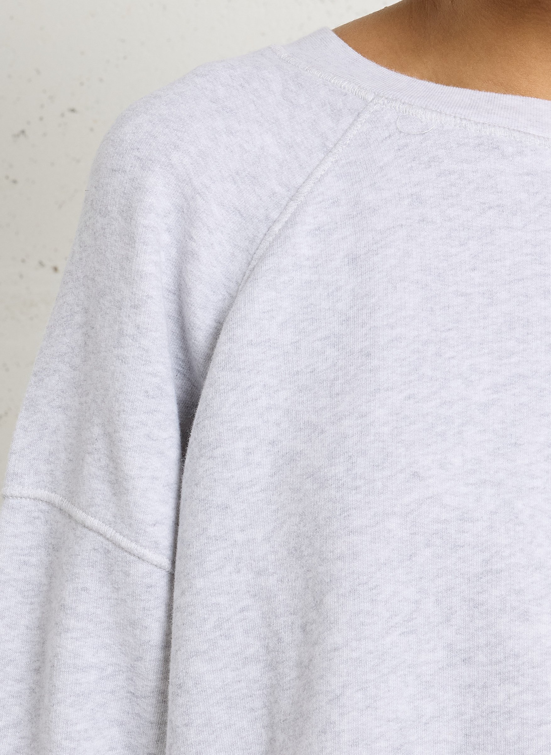 Sweat oversize col rond en coton mélangé atubay AMERICAN VINTAGE Gris