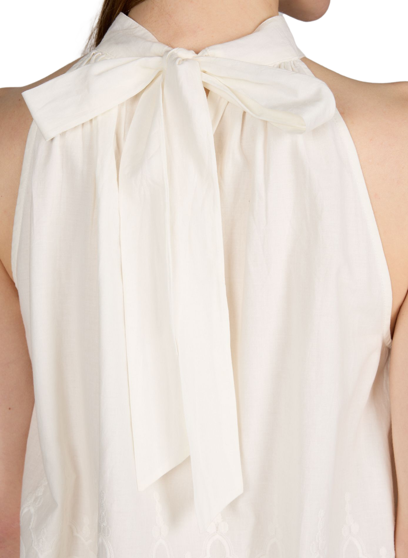 Short loose embroidered dress PETITE MENDIGOTE White