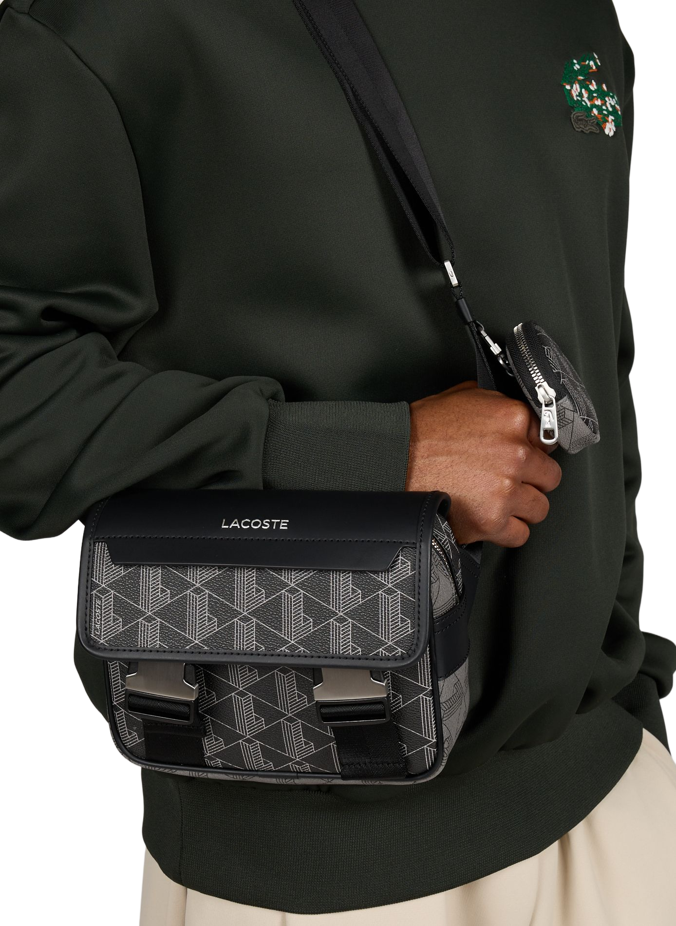 Sac messenger The Blend imprimé  LACOSTE Gris