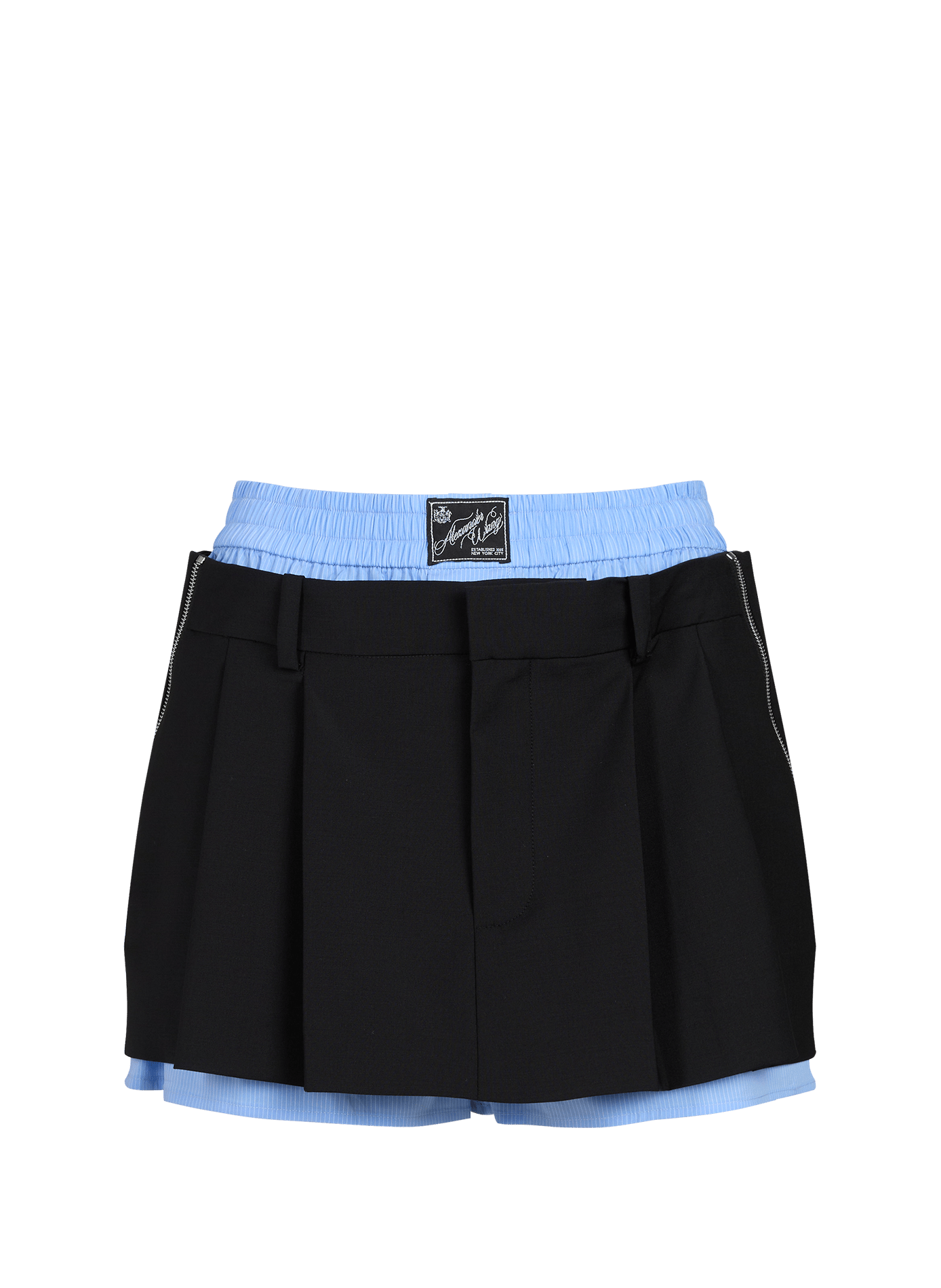 Skirt-short with layering in mixed wool ALEXANDER WANG Multicolour
