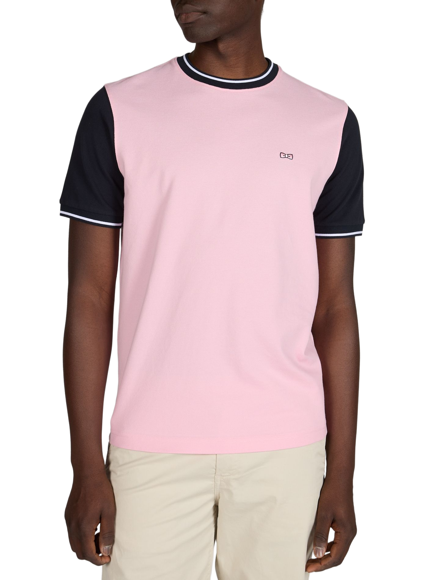 Straight T-shirt with embroidered logo in cotton EDEN PARK Pink