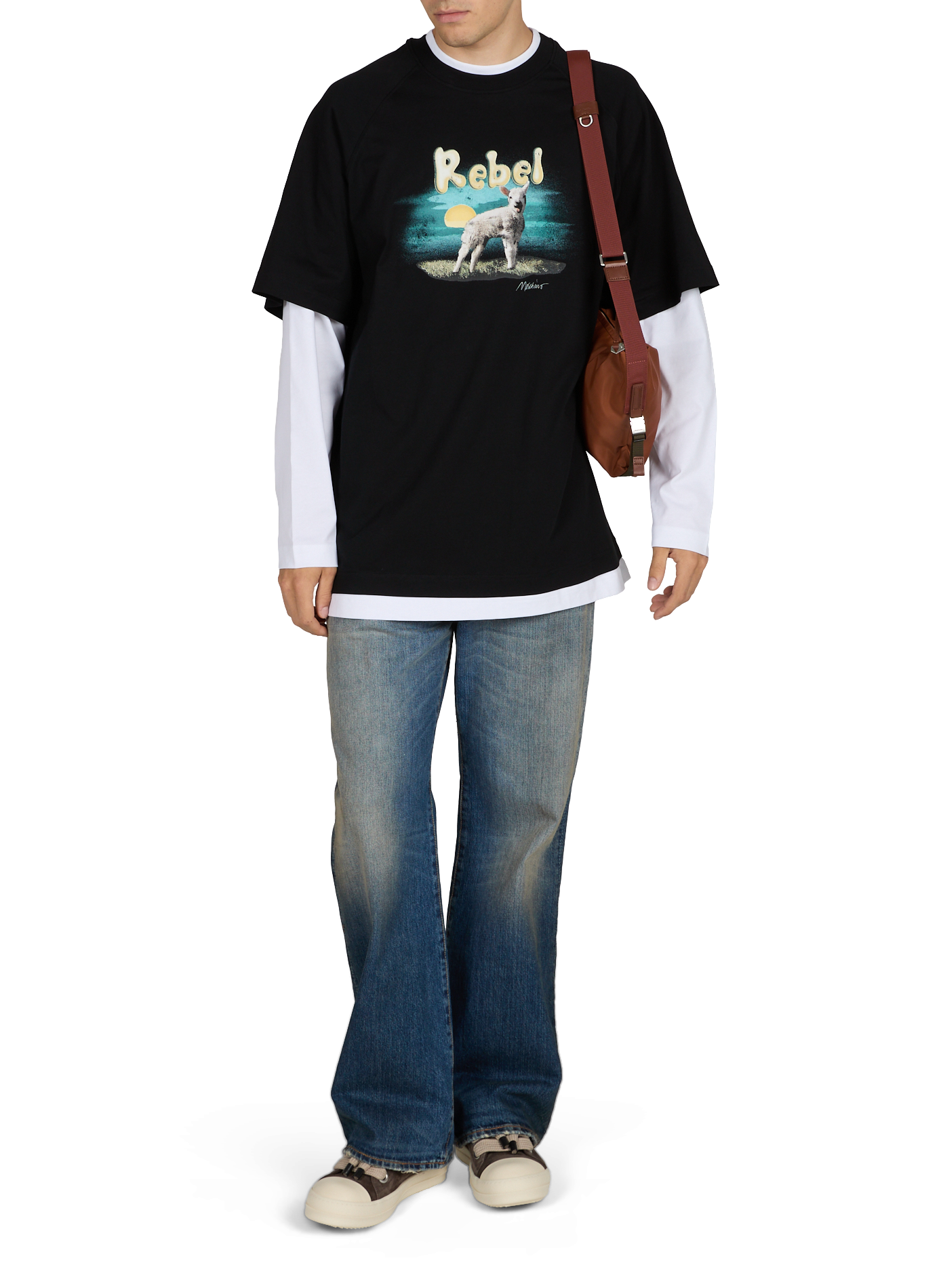 T-shirts superposés manches longues en coton  MOSCHINO Multicolore
