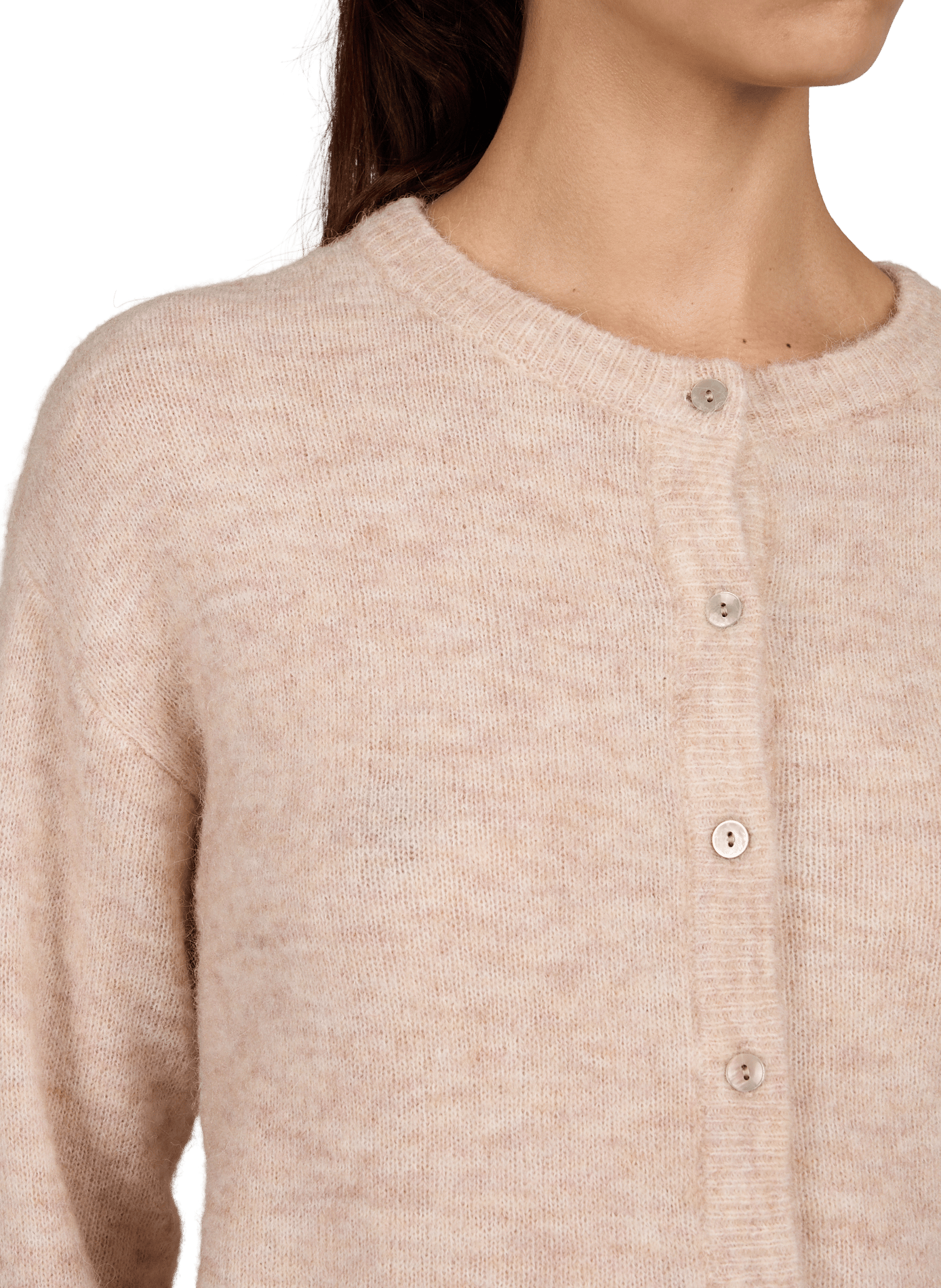 Cardigan aus Wollmischung OBJECT Beige
