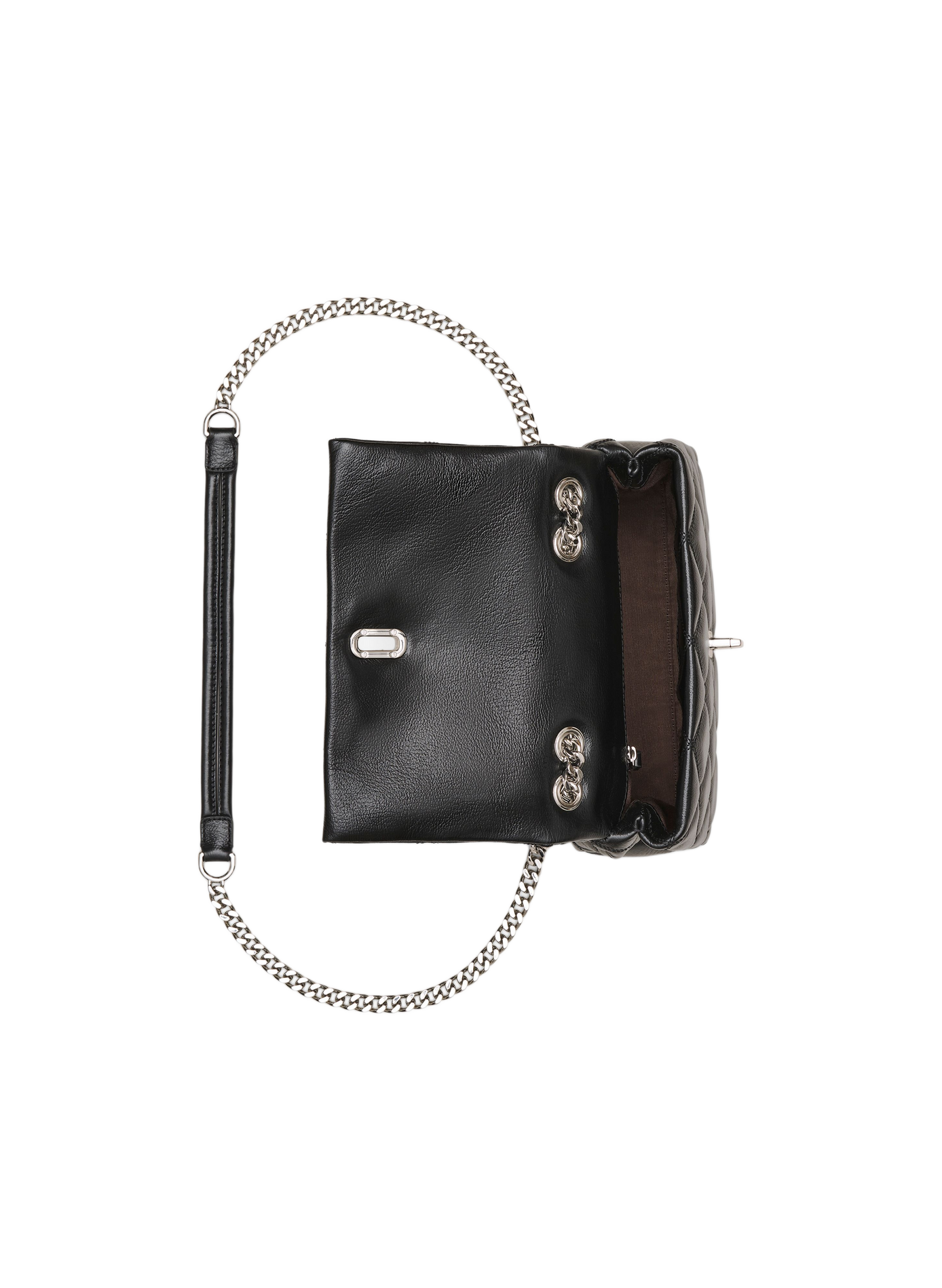 Sac à main à double chaîne en cuir MARC JACOBS Noir