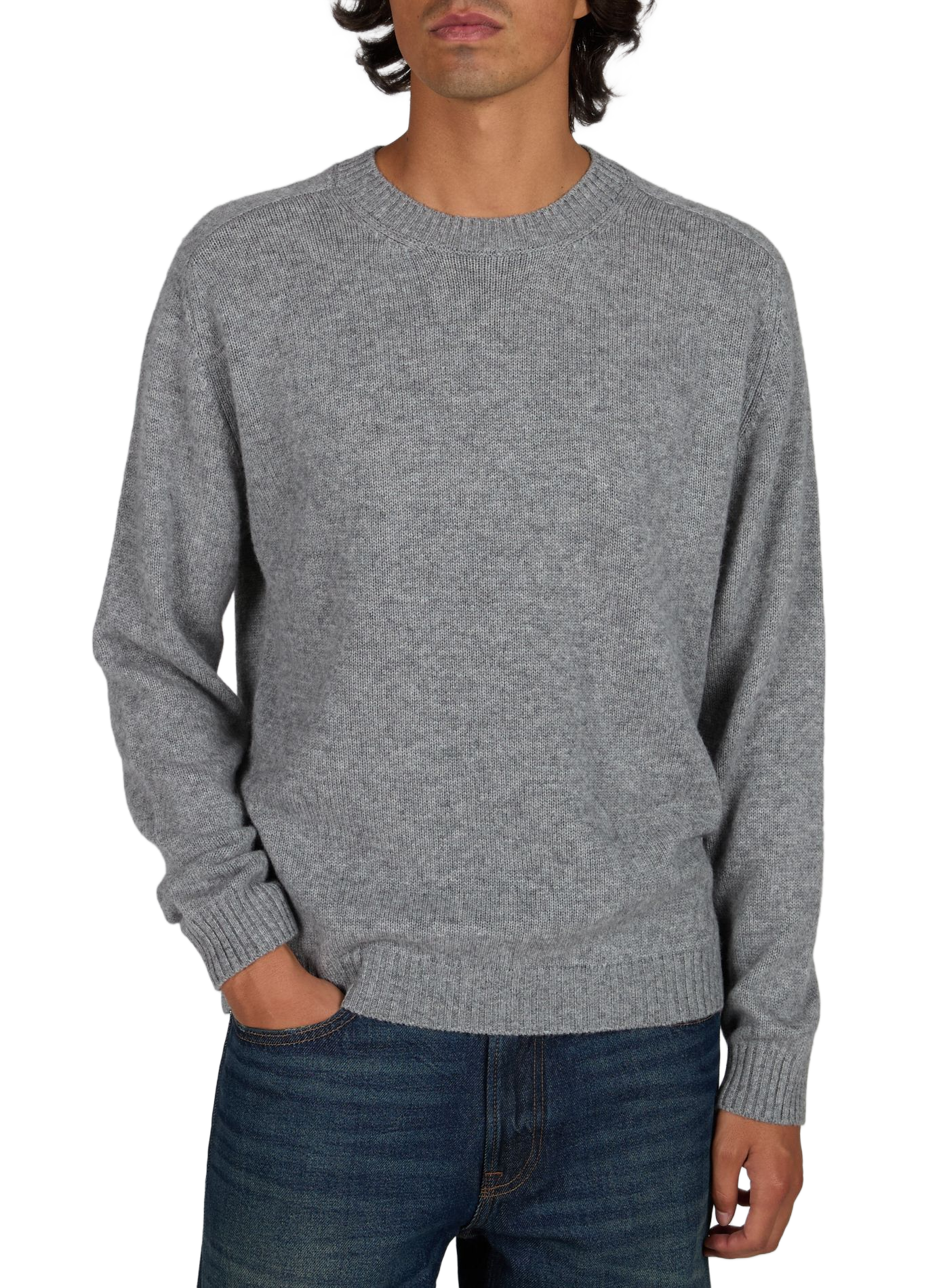 Round-neck wool and cashmere jumper BOGLIOLI Grey