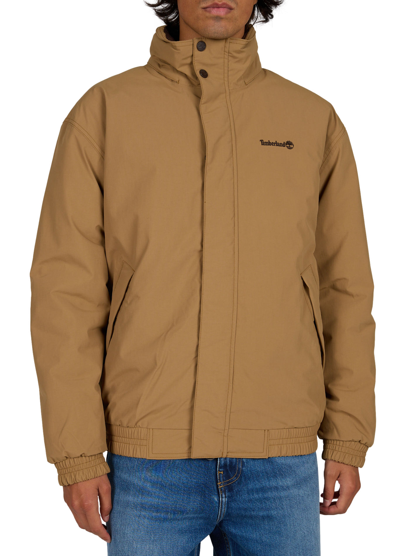 Rechte jas met capuchon en opstaande kraag TIMBERLAND Beige