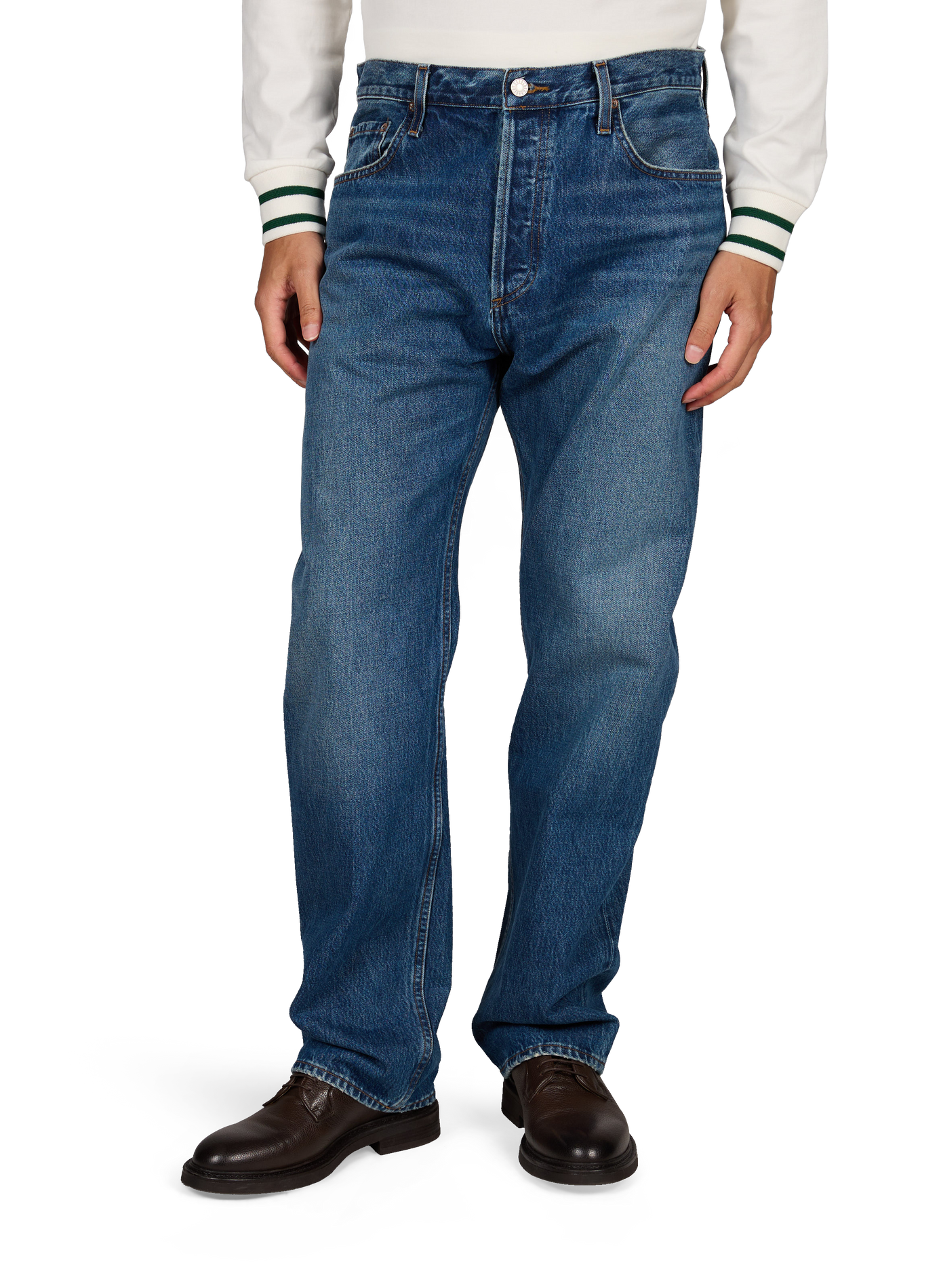 Straight-cut cotton jeans AGOLDE Blue
