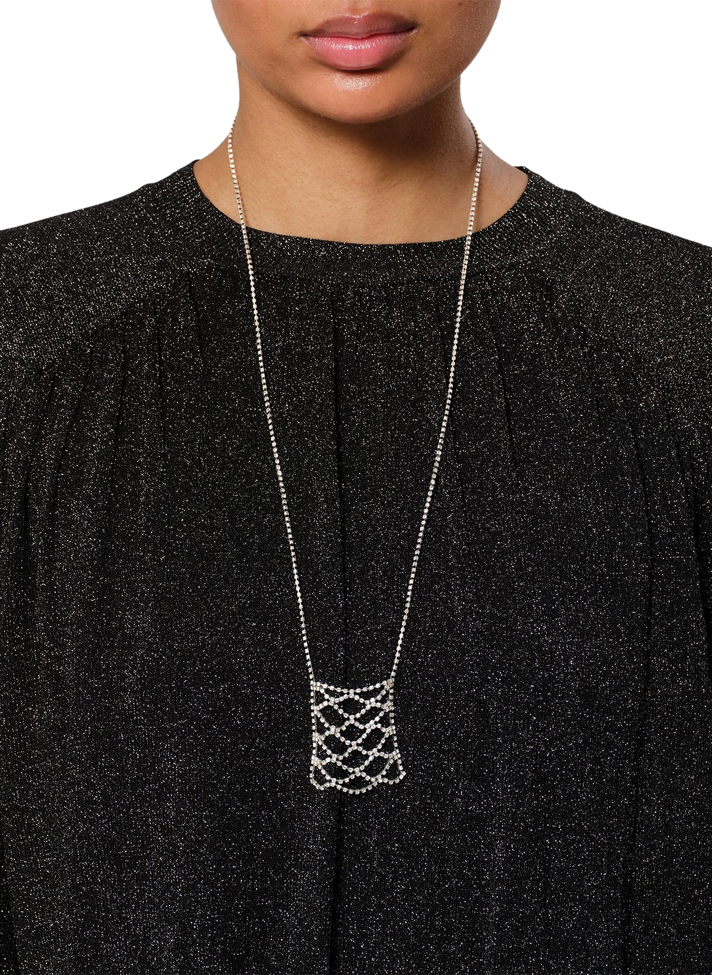 Thalia long necklace with openwork pendant ISABEL MARANT Transparent