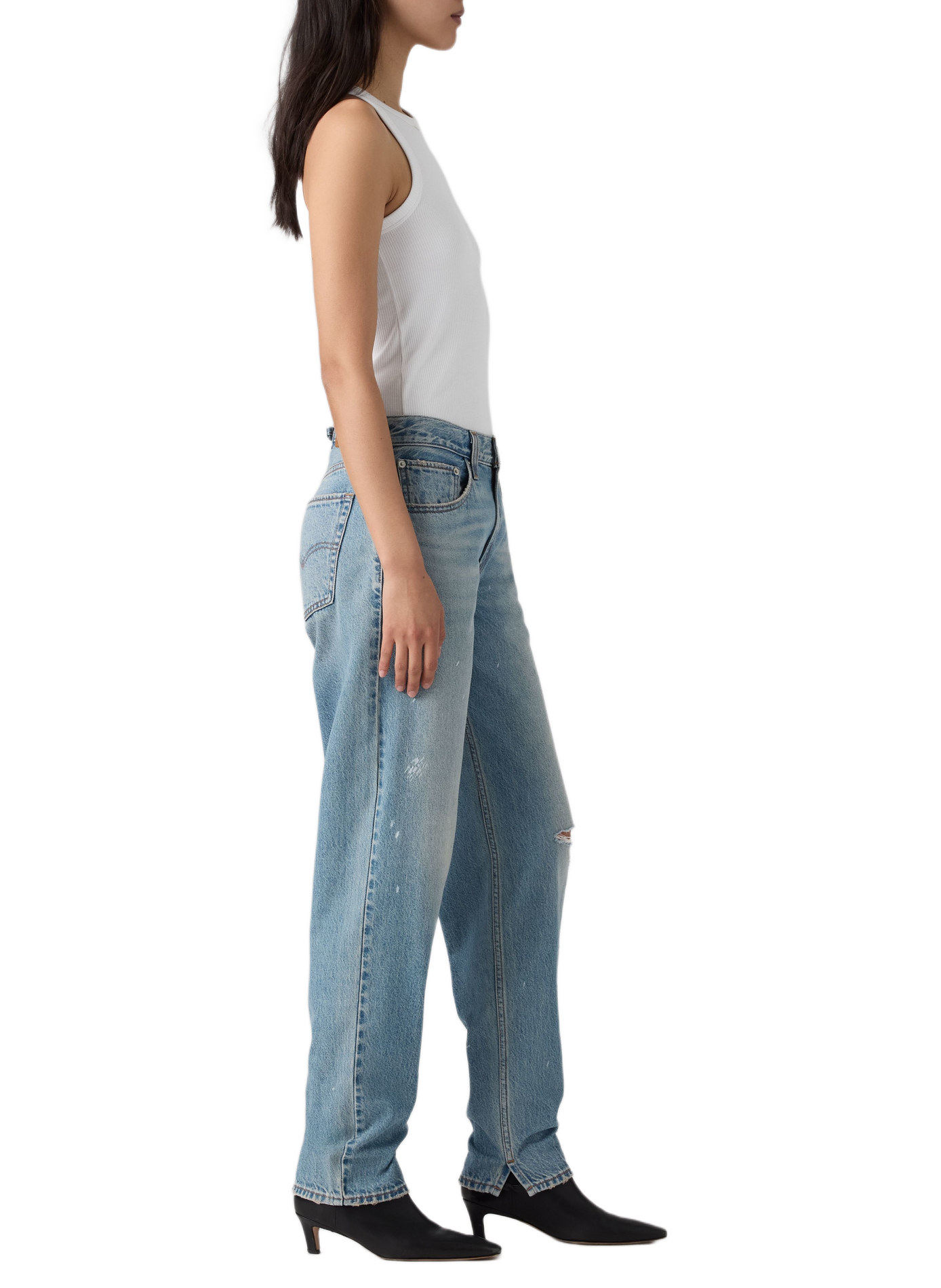 Wide cotton jeans LEVI'S Blue