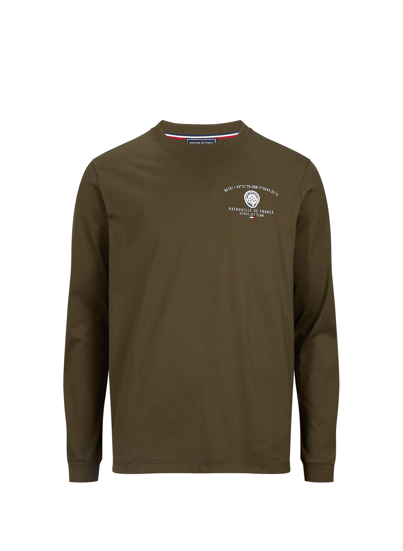 Cesar Olyh straight cotton T-shirt PATROUILLE DE FRANCE X REDSKINS Khaki