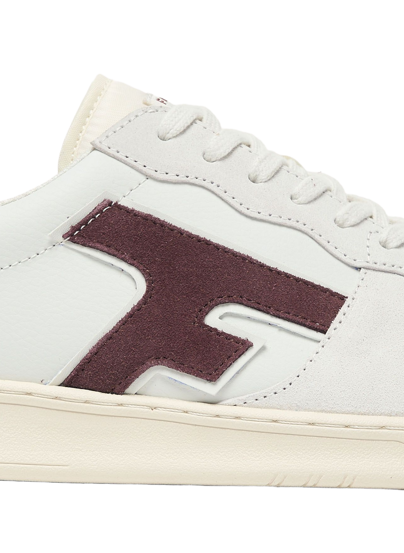 Mixed leather sneakers FAGUO White