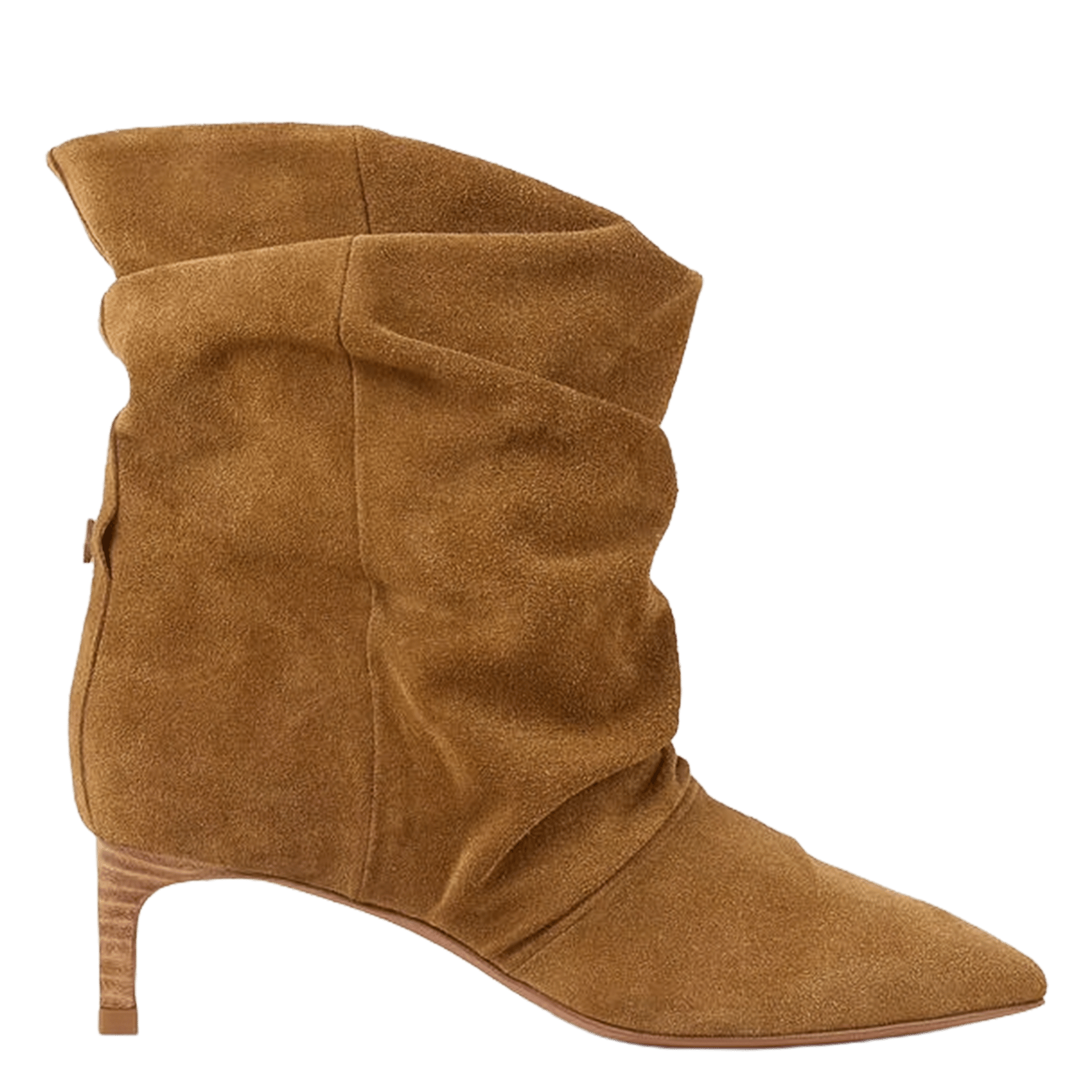 Bottines froncées en cuir suédé low colivia BA&SH Marron