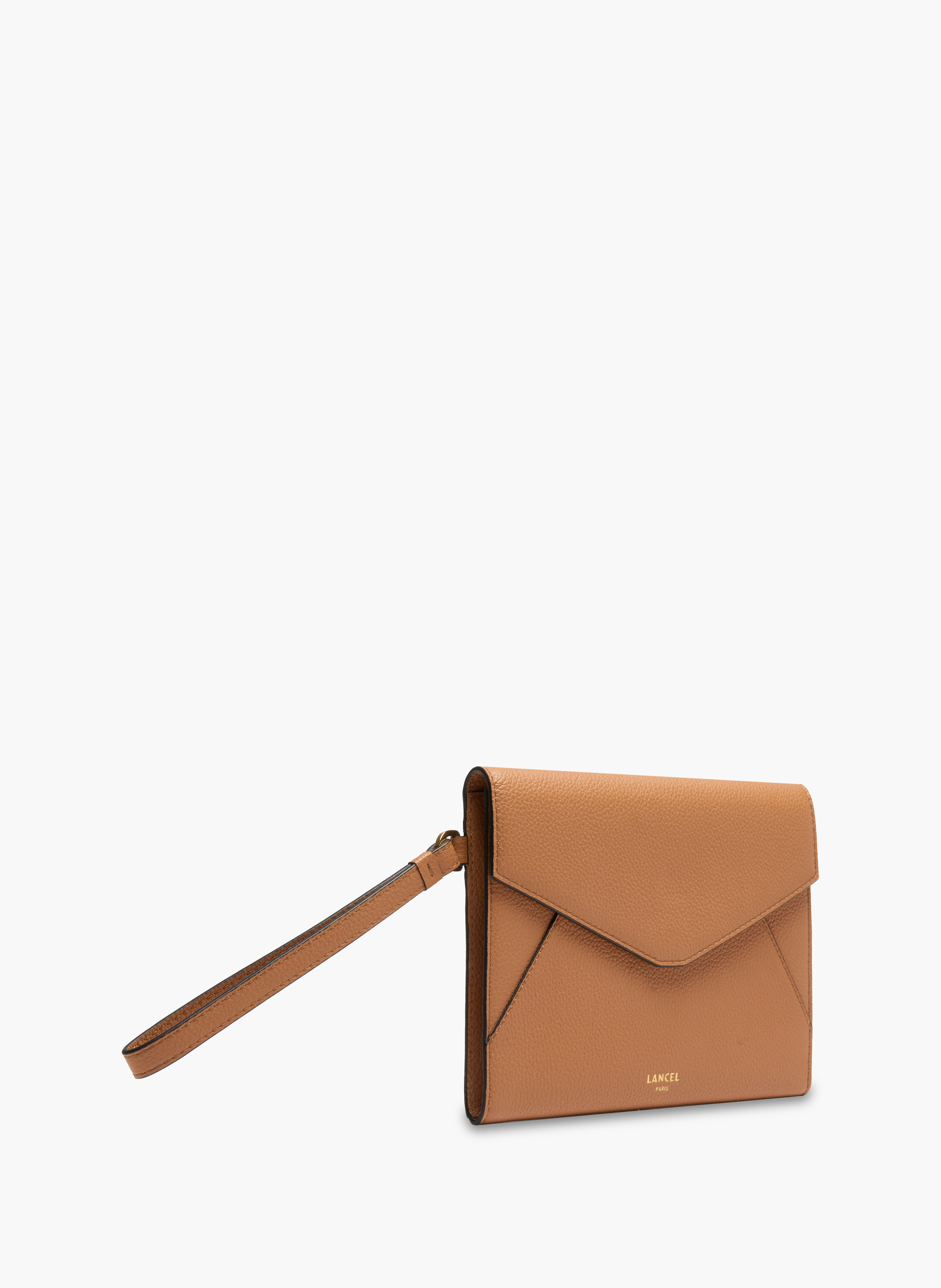 Pochette rabat m enveloppe de lancel en cuir LANCEL Marron