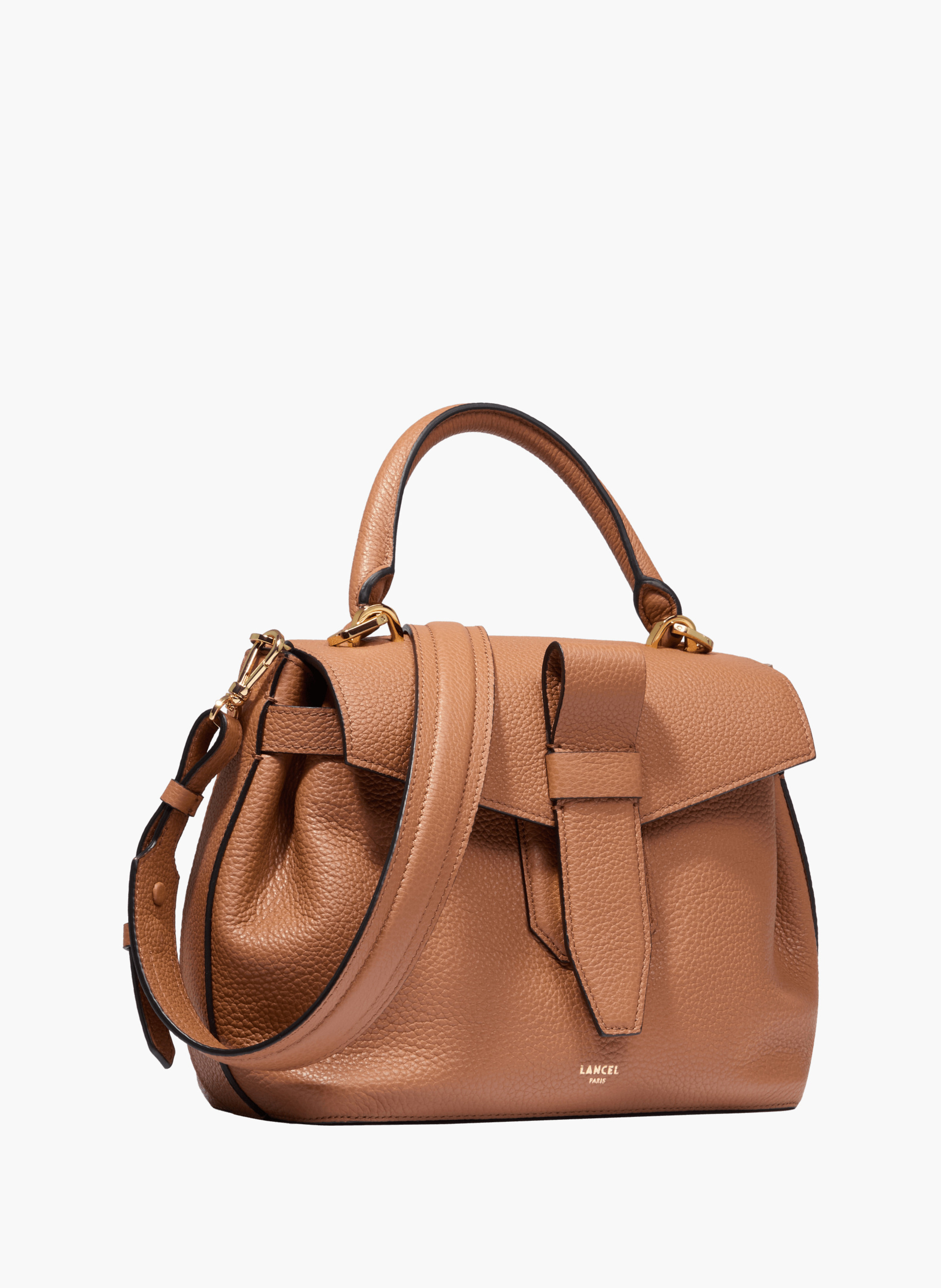 Sac porté main m charlie de lancel en cuir LANCEL Marron
