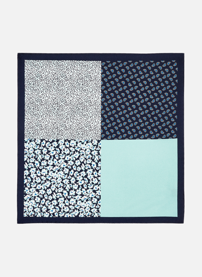 Silk patterned pocket square AU PRINTEMPS PARIS