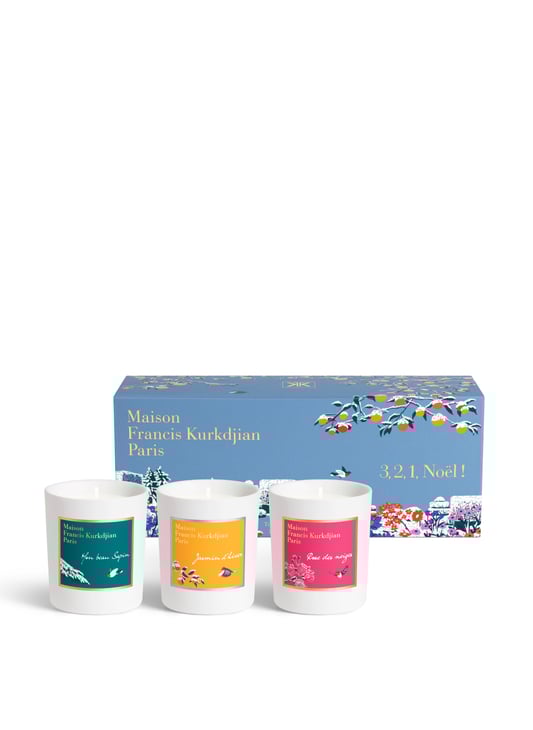 Trio de bougies 3, 2, 1 Noël - Coffret de bougies parfumées