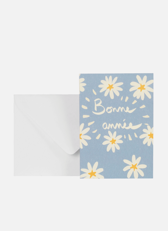 Bonne année (happy new year) daisies postcard SEASON PAPER