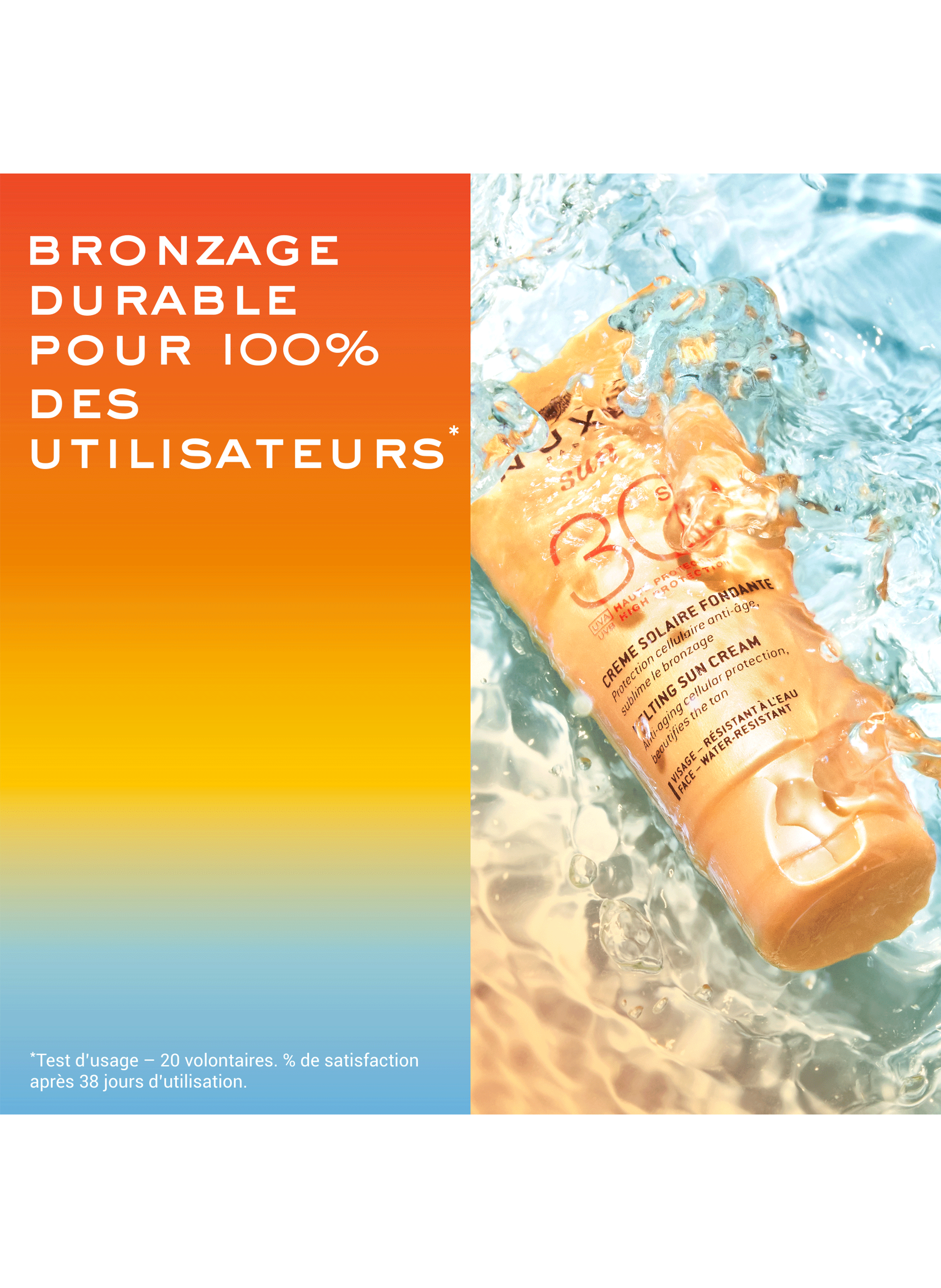 Melting Sun Cream High Protection SPF 30 for the face No color