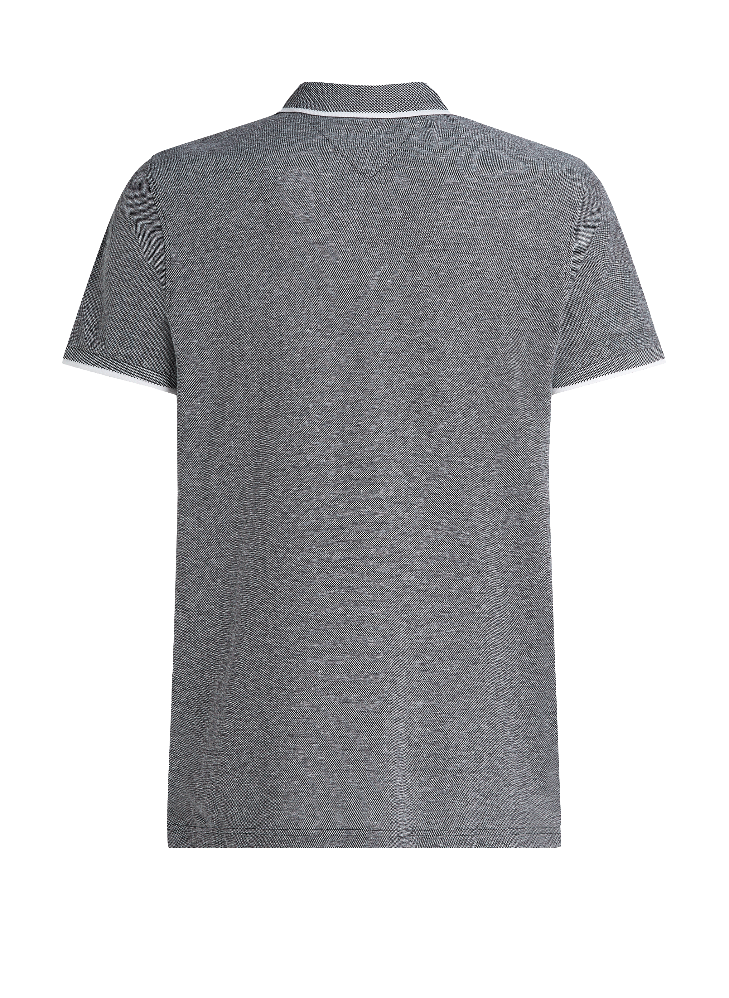 Cotton and linen polo shirt TOMMY HILFIGER Black