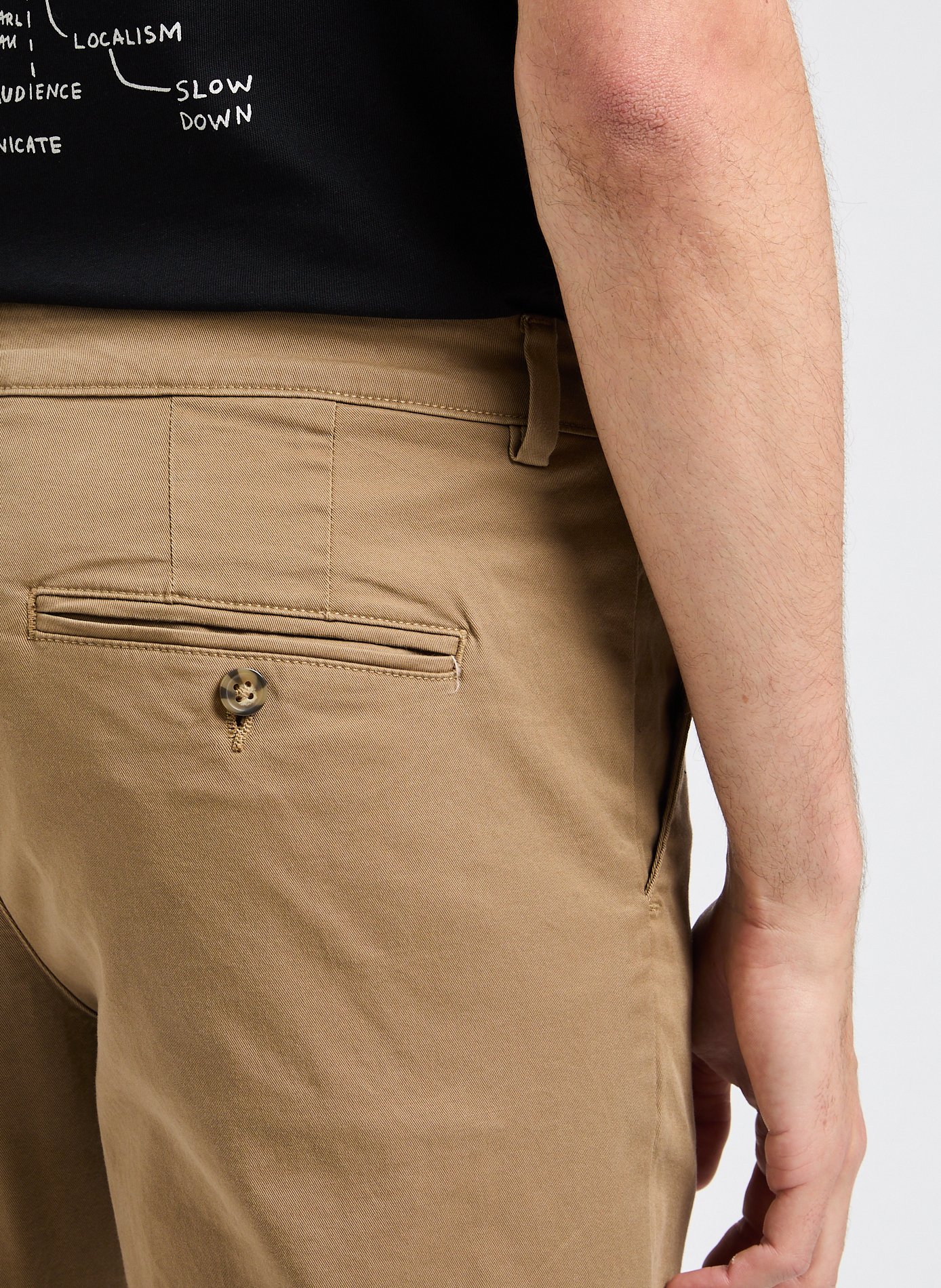 Pantalon Slim en coton  SELECTED Beige