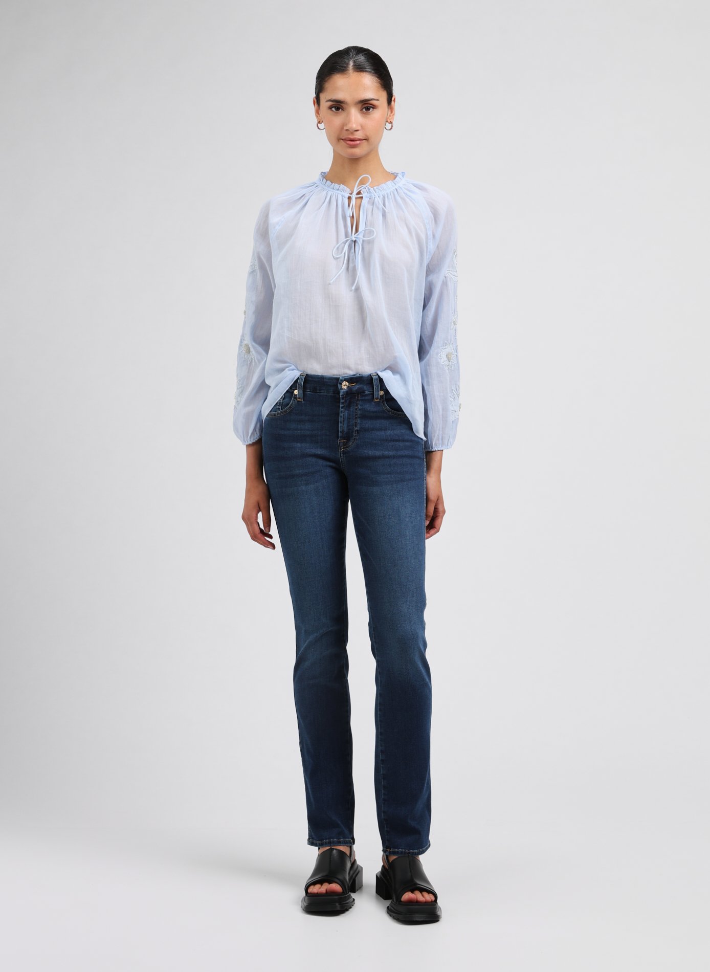 Jean droit Kimmie 7 FOR ALL MANKIND Bleu